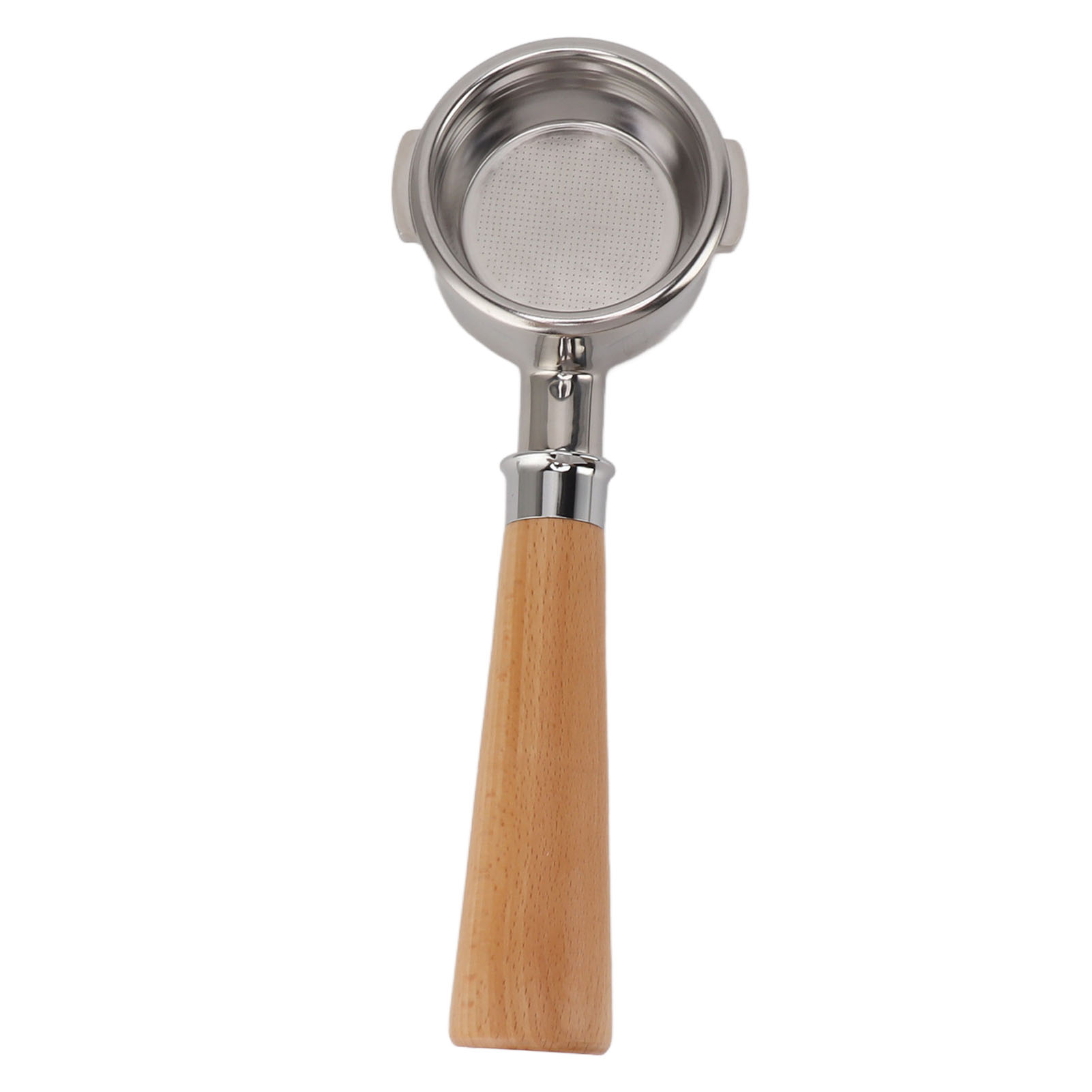Toivize Modell A2 58mm Bodenloser Siebträger, Edelstahl Und Buchenholz, Für Professionelle Doppelohr-espressomaschinen