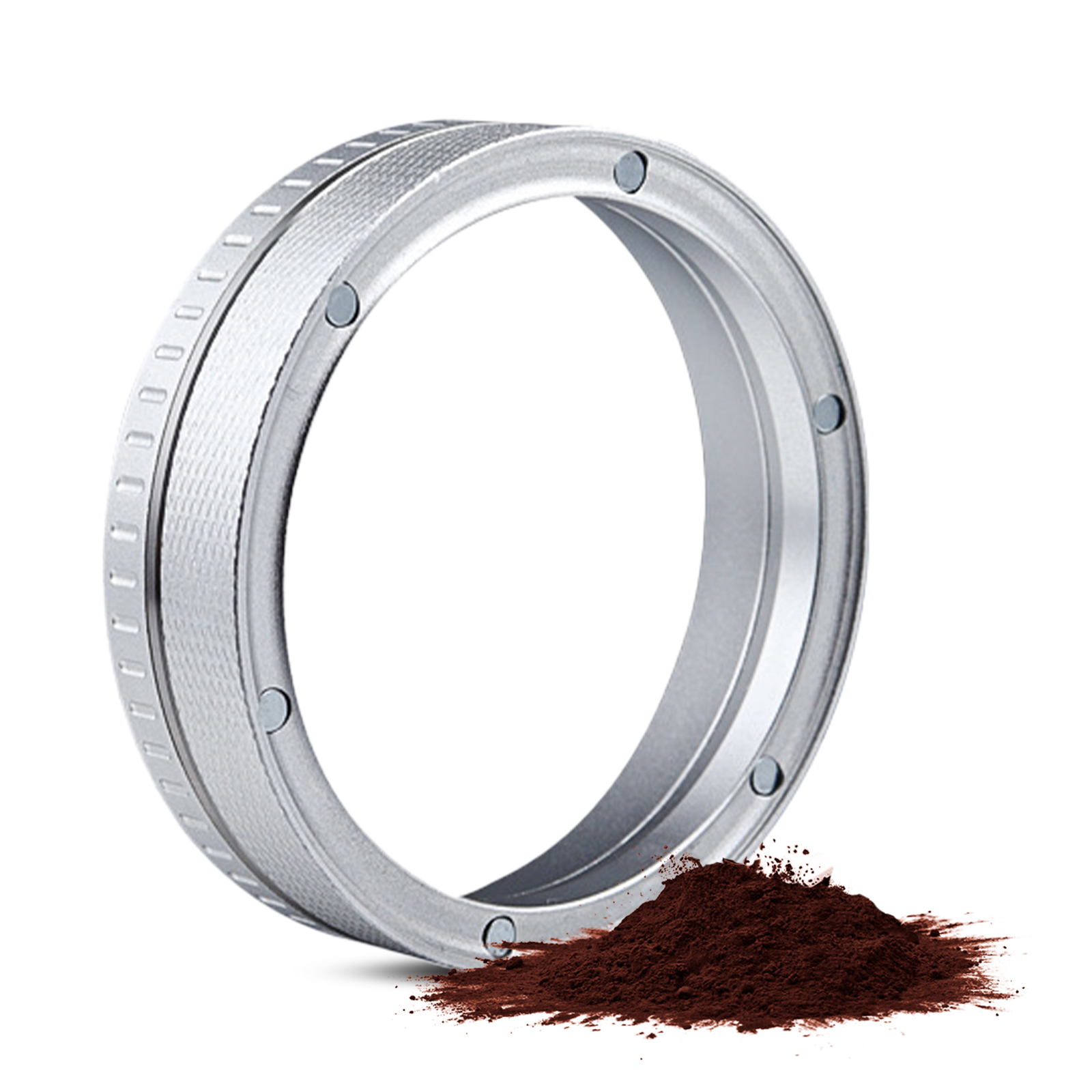 Toivize 54-mm-magnetdosierring, Aluminiumlegierung, Diamantstruktur, 6 Magnete Für Espressoportionshalter