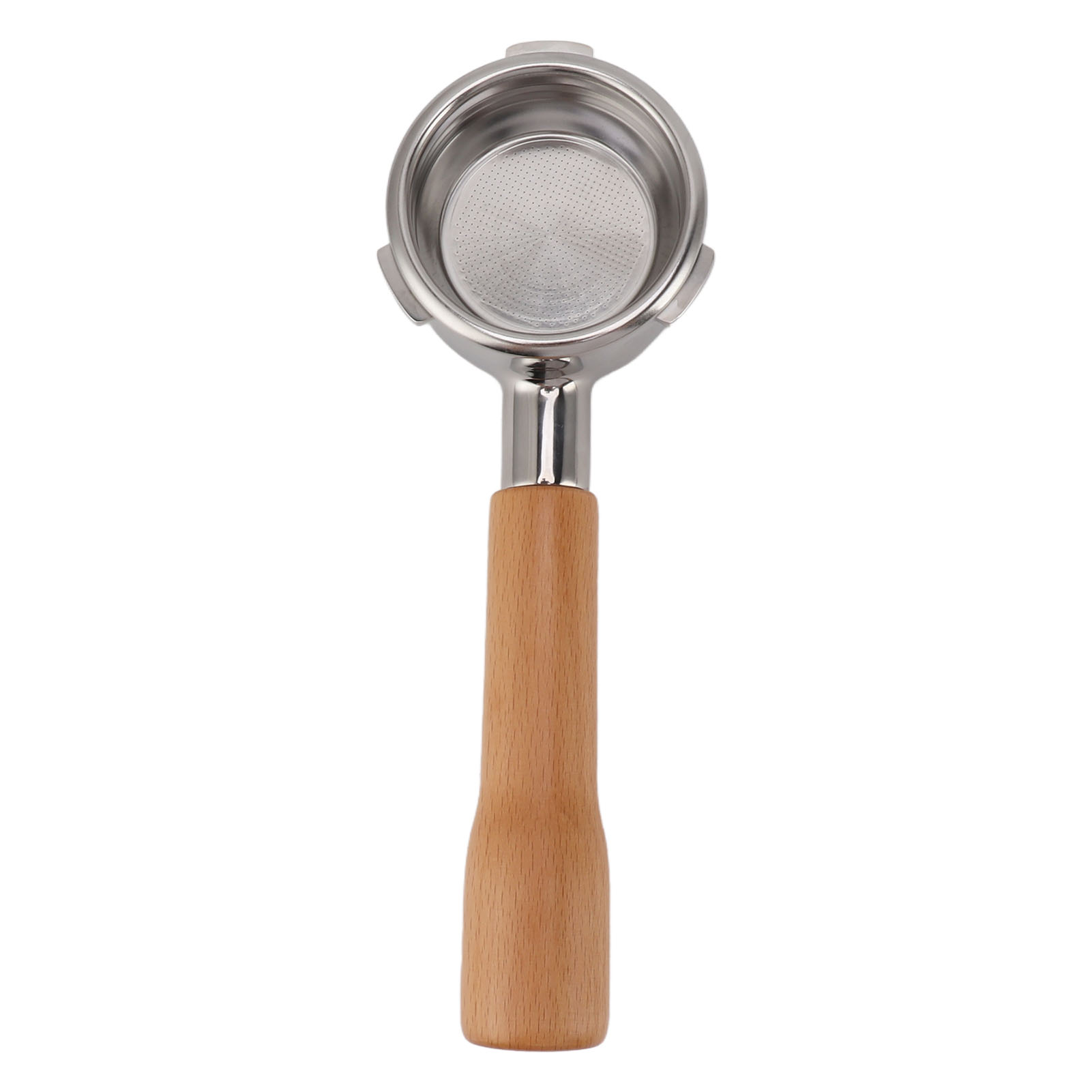 Bodenloser 58-mm-filterhalter Für Barsetto C1, 3-ohren-design Aus Edelstahl Und Naturbelassenem Buchenholz