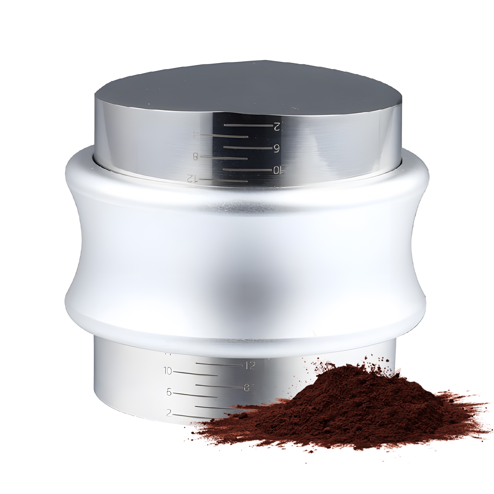 Toivize 2-in-1 Spender-tamper, Edelstahl 304, Verstellbar 51 Mm, Silber, Ergonomisch Für Baristas