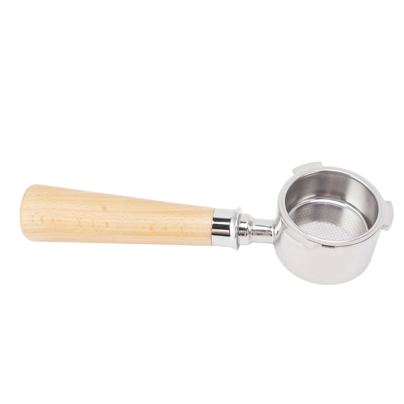 Bodenloser 3-ohr-filterhalter, Kompatibel Mit Delonghi Ec0680, Edelstahl 304, 51 Mm Holzgriff Für Espresso