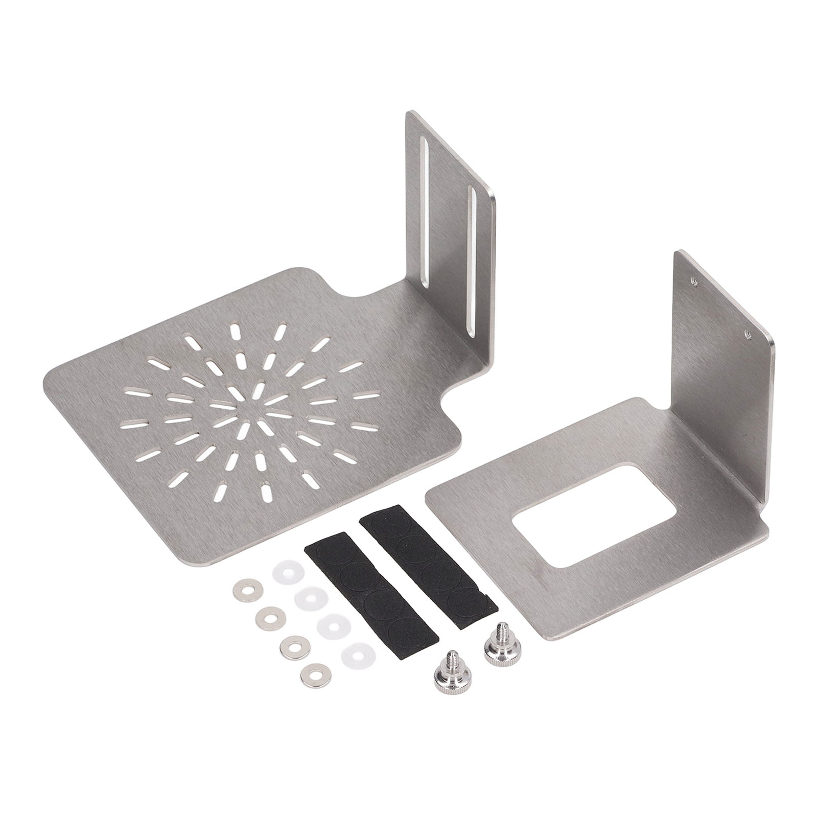 Höhenverstellbare Kaffeewaagenhalterung Aus Edelstahl (8-14 Cm) Für Espressomaschinen – 2er-set Robuste, Rutschfeste Halterungen