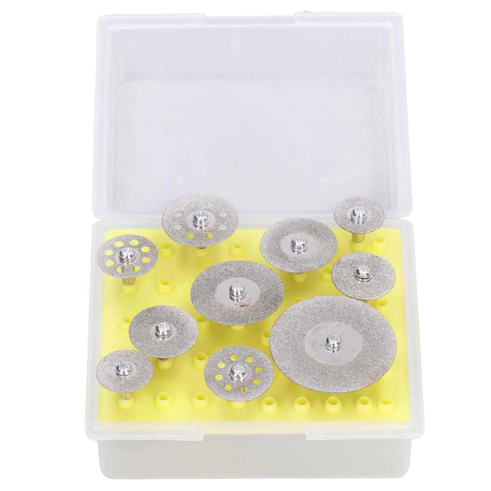 Set Mit 10 Ultradünnen 0,5-mm-diamanttrennscheiben Für Marmor, Beton, Keramik, 3-mm-bohrung, Hohe Präzision Bei Hohen Schnittgeschwindigkeiten