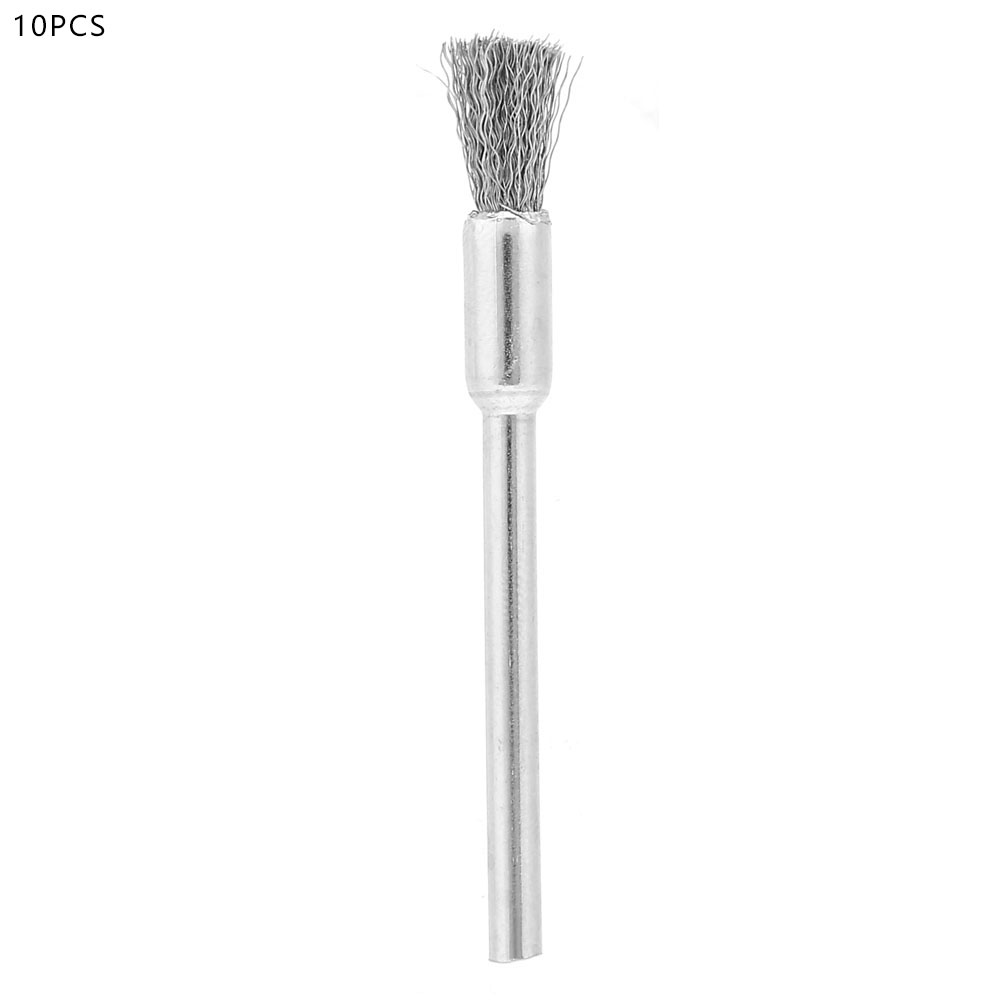 Edelstahl-drahtbürste Für Winkelschleifer – 10 Stück, 3 Mm Schaft, Abmessungen 3 X 5 Mm – Rostentfernung, Präzisionspolieren