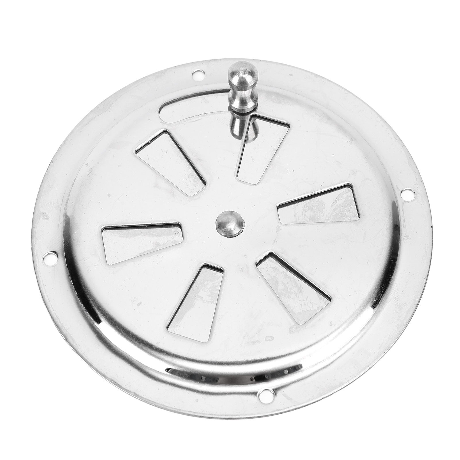 Rundes Lüftungsgitter Aus Edelstahl 316 (marinequalität), 10 Cm Durchmesser, Verstellbar Mit Seitlichem Drehknopf, Für Boote, Yachten Und Wohnwagen