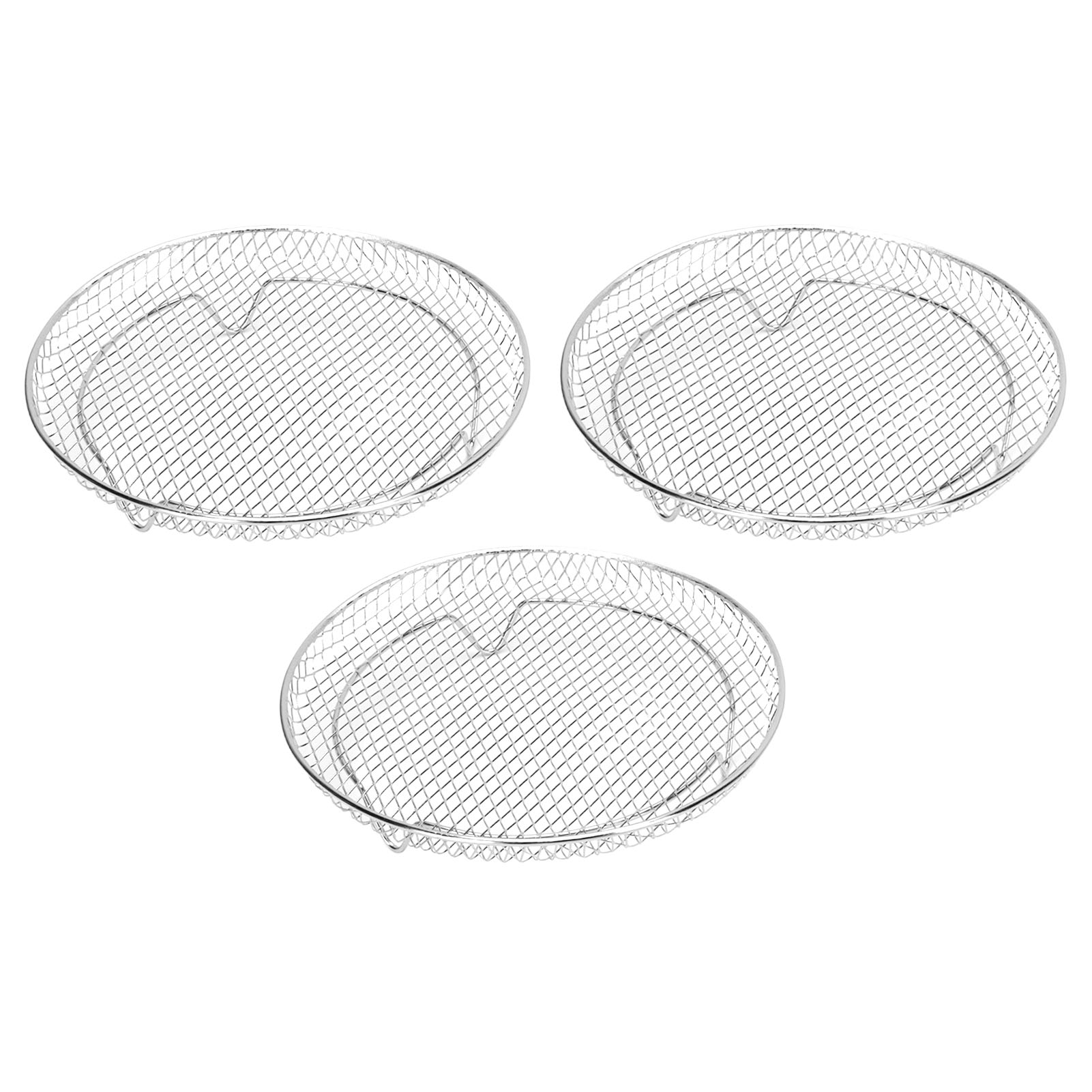 Dreistufiger Airfryer-aufsatz, Edelstahl 304, Abnehmbar, Kompatibel Mit Cosori Ninja, Gesundes Kochen, Spülmaschinenfest