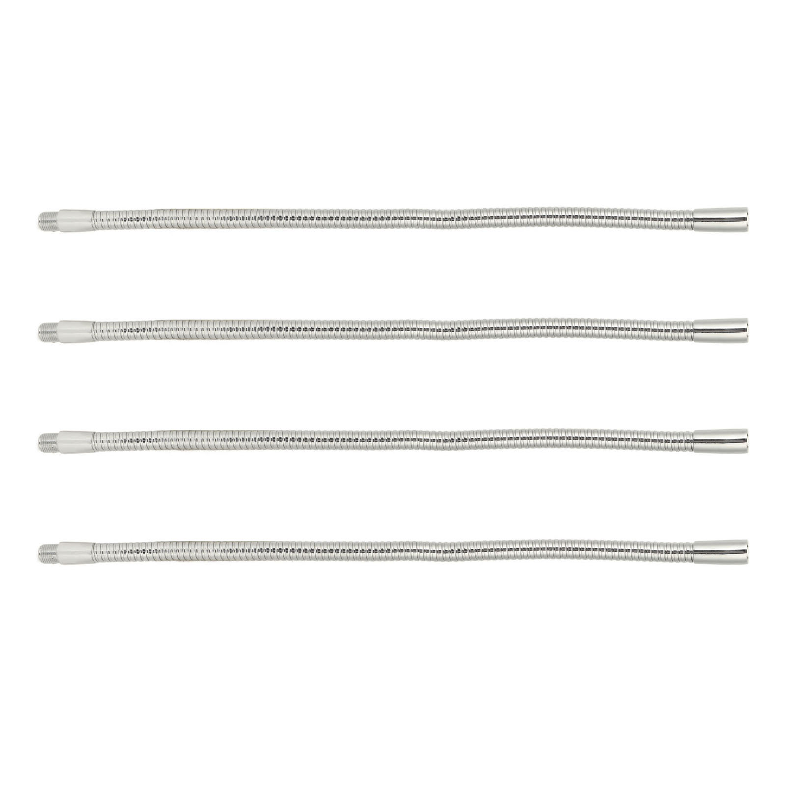 Set Mit 4 Verchromten, Flexiblen Led-röhren Aus Aluminium, 35 Cm X 10 Mm, Für Schreibtischlampen