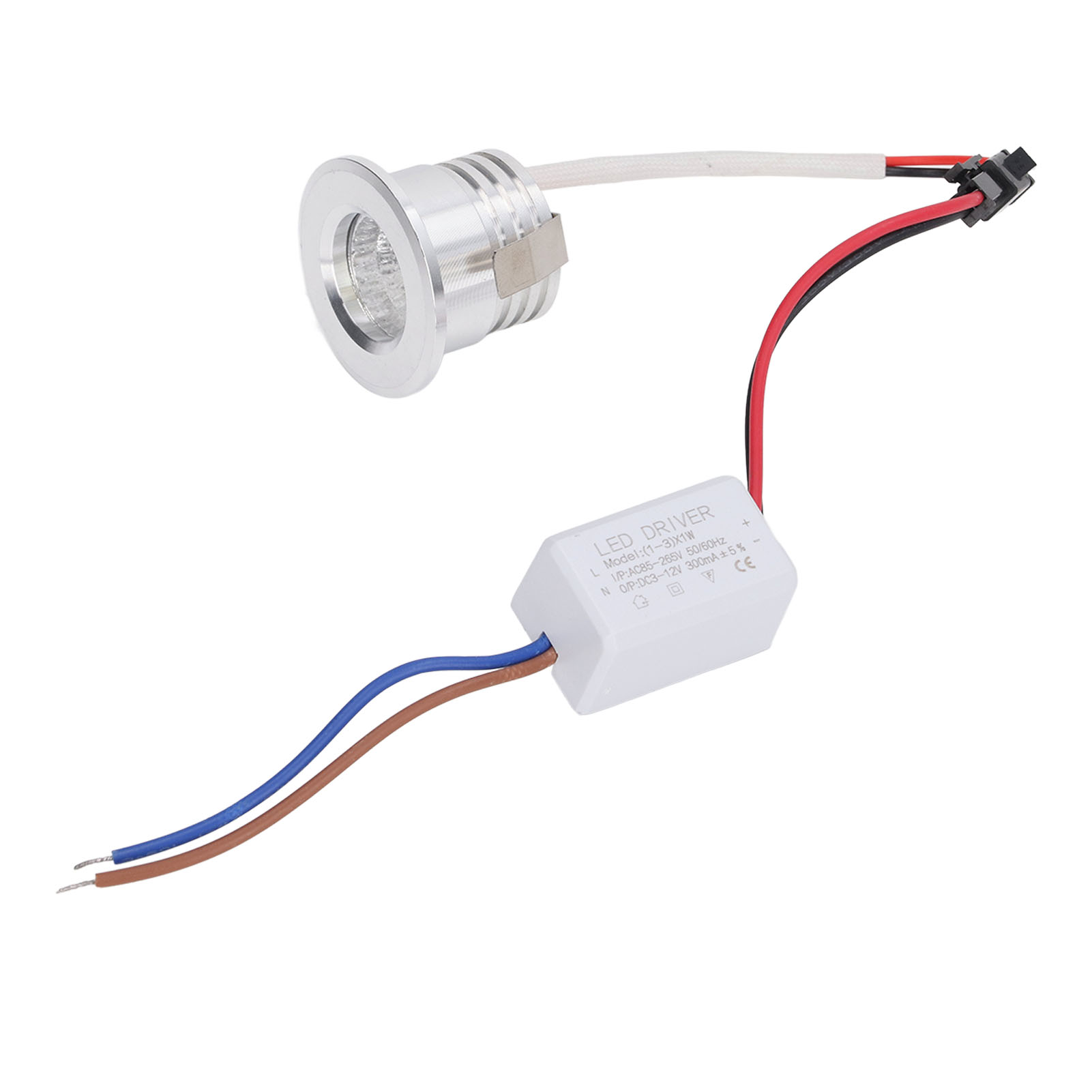 Einbau-led-cob-strahler, 3 W, Silbernes Aluminium, Natürliches Licht 4000 K, Ø 30 Mm, Dezentes Design Für Möbel Und Decken