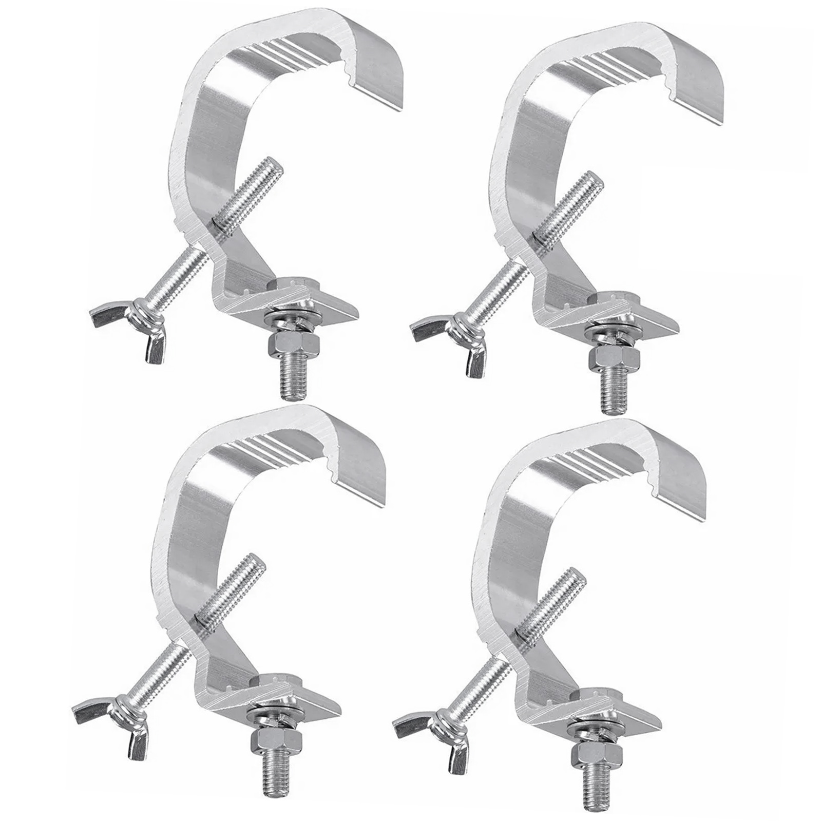 Montageklemmen Für Bühnenbeleuchtung, 4 Stück, Aluminiumguss, Rohrdurchmesser 30–52 Mm, Tragkraft 20 Kg, Rutschfest