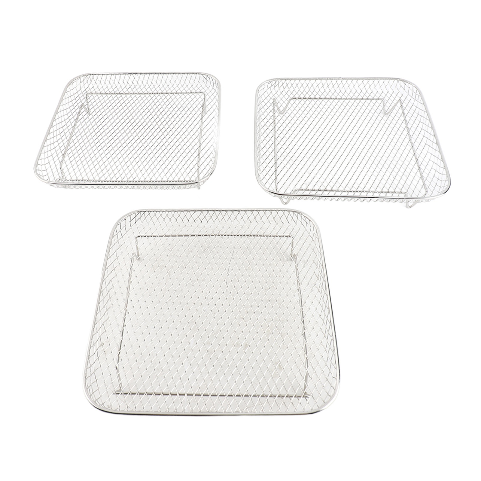 3-stöckiger Airfryer-rost – Edelstahl 304 – Spülmaschinenfest – Set Mit 3 Stapelbaren Airfryer-rosten