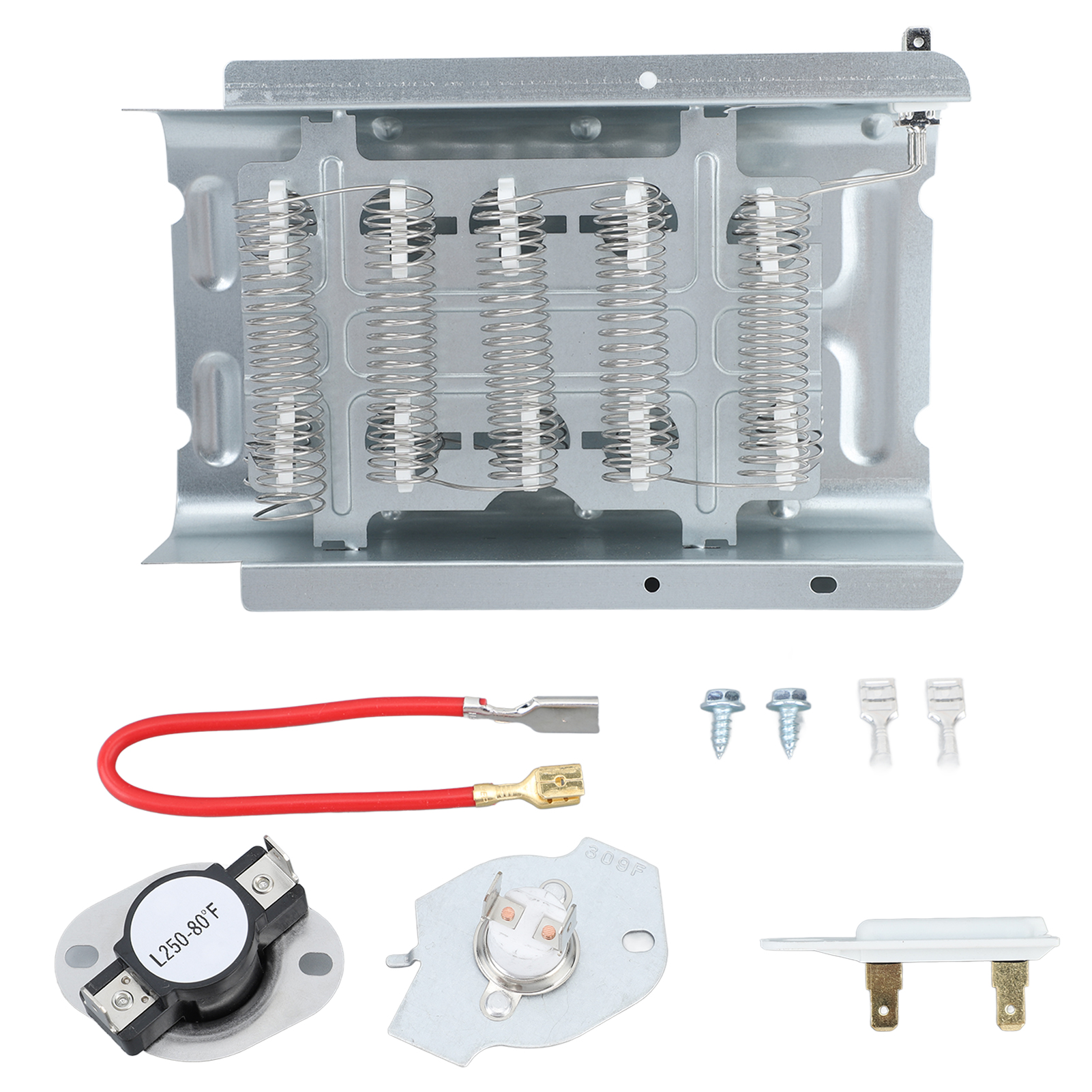 Heizelement Für Wäschetrockner 279838, Komplettset Mit Thermostat Und Sicherung. Kompatibel Mit Whirlpool, Kenmore, Roper, Maytag Und Amana.