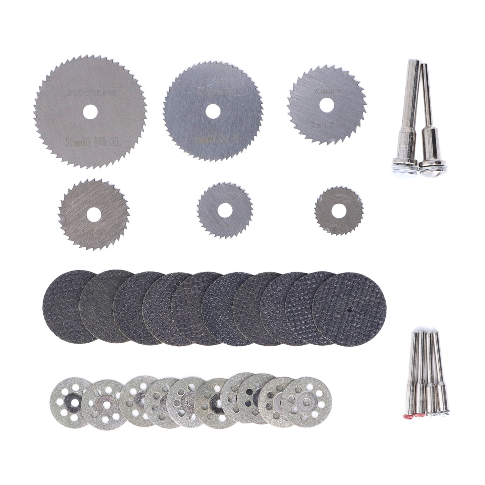 Set Mit 32 Toivize Trennscheiben Für Holz Und Metall – Hss-, Schmirgel- Und Harzscheiben – Kompatibel Mit Bohrmaschinen Und Winkelschleifern