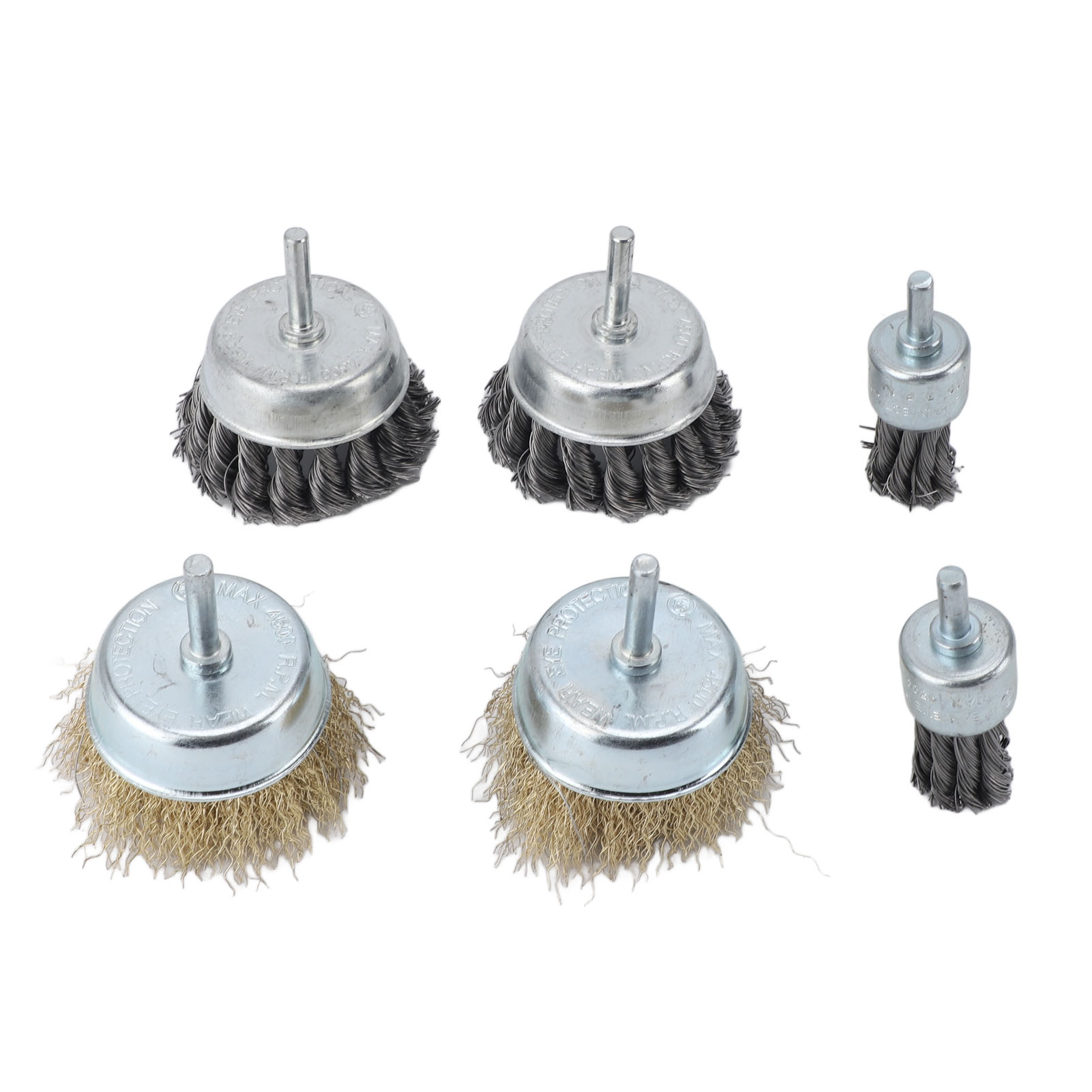 Set Mit 6 Edelstahl-rotationsbürsten Für Bohrmaschinen – Professionelles Entlacken, Entrosten Und Polieren