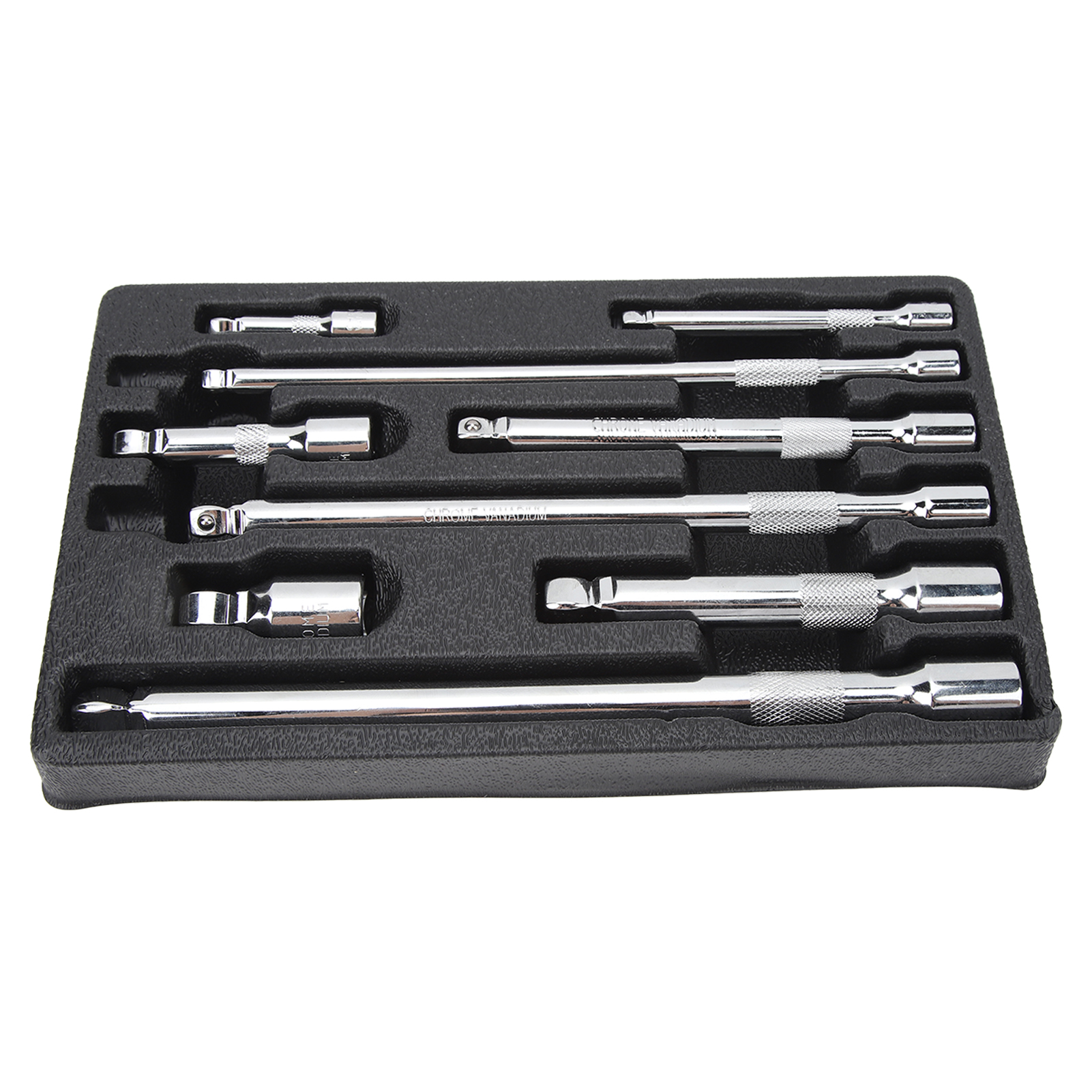 Toivize 9-teiliges Gelenkverlängerungsset, Gehärteter Chromstahl, 1/4", 3/8", 1/2" Mit Steckschlüsselablage