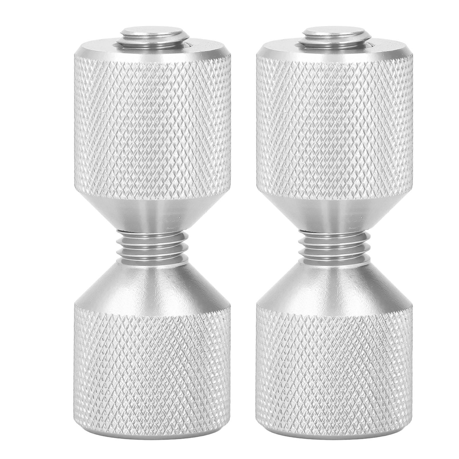 Ausrichtstifte Für Flansche, Eloxiertes Aluminium 6061, M12 1-1/8" Doppelbohrung, Silber, 2er-pack