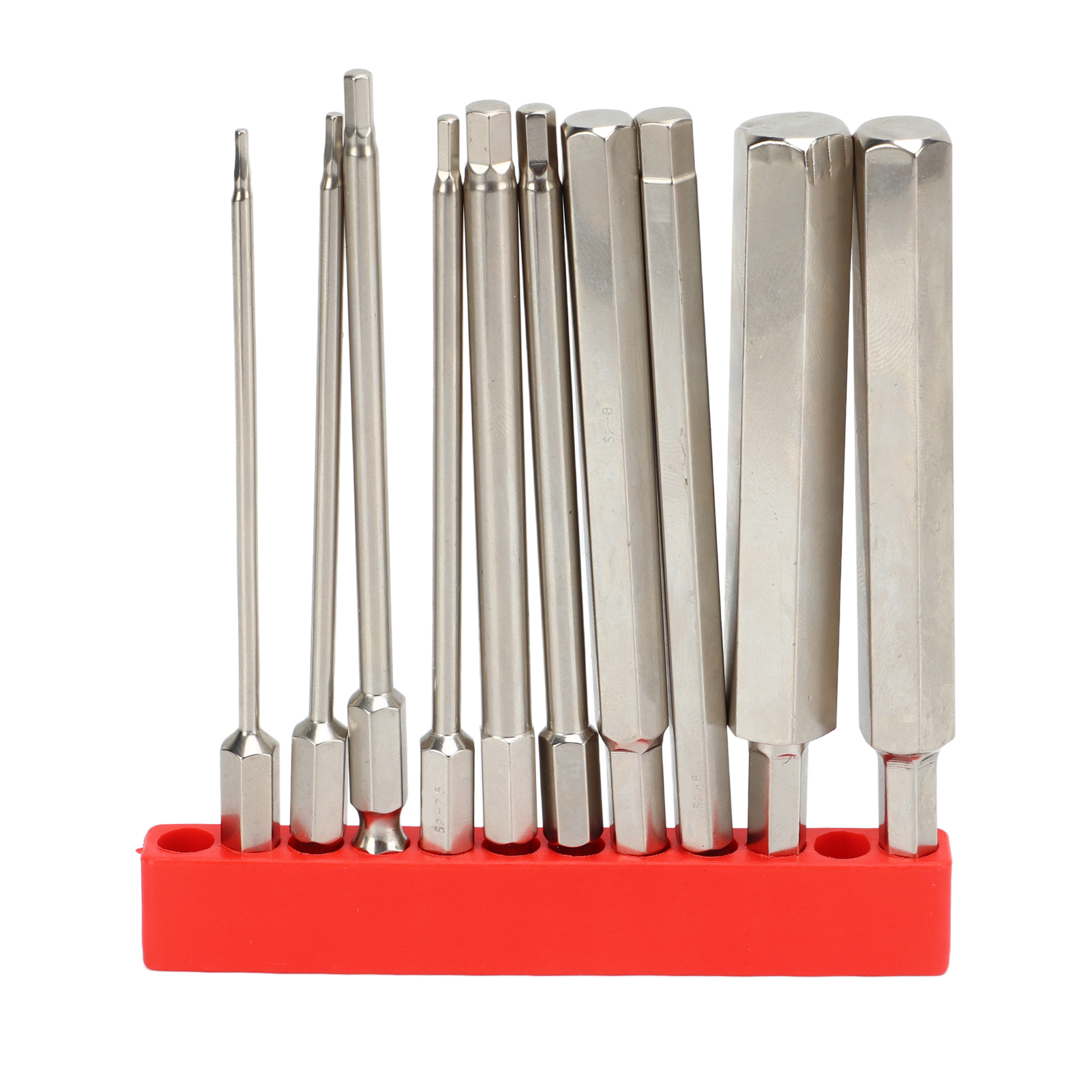 Set Mit 10 S2 1/4"-sechskant-steckschlüsseln (1,5-12 Mm) Mit Magneten, Gehärteter Stahl, Rostbeständig, Für Bohrmaschinen Und Schraubendreher