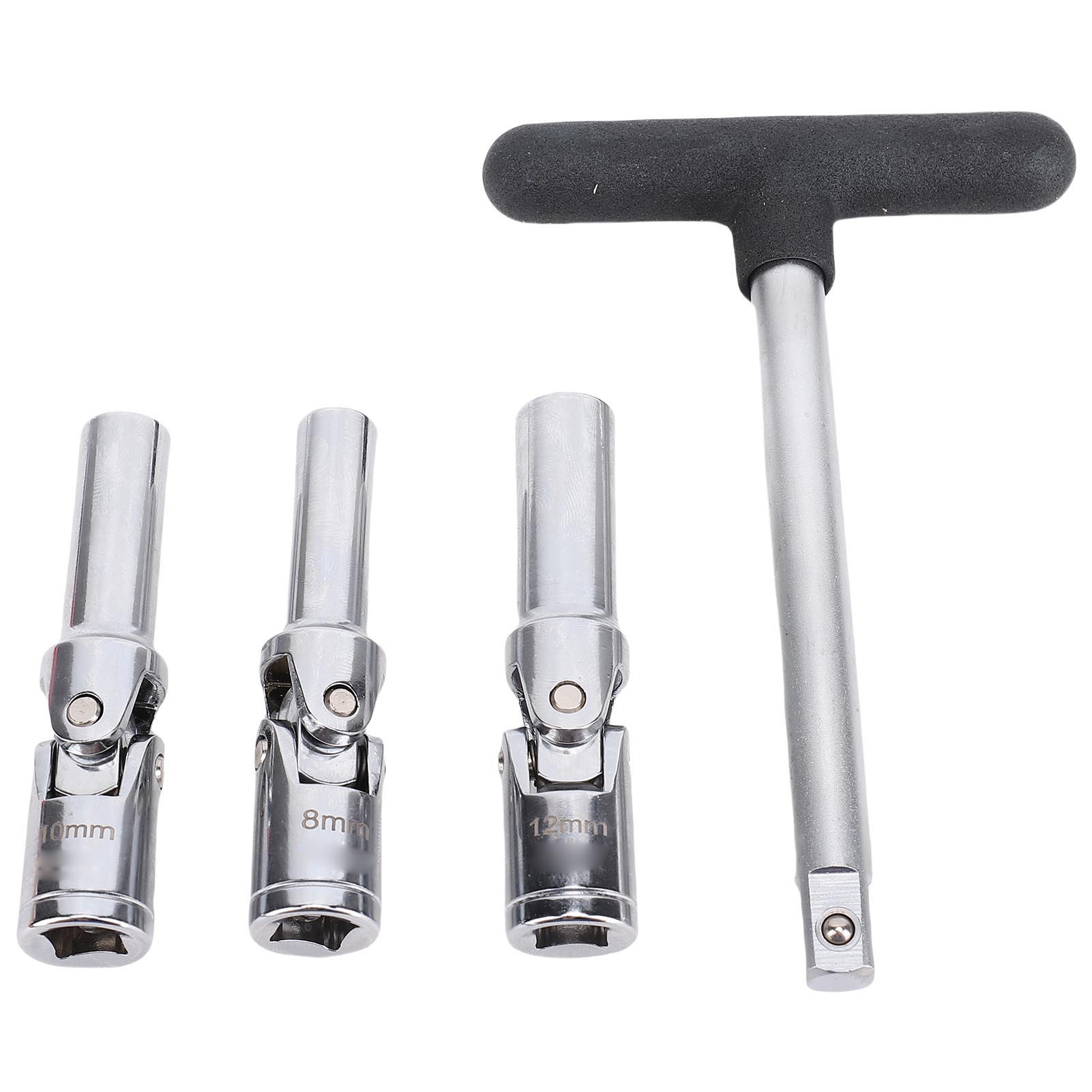 Toivize 3/8" Glühkerzen-ausbausatz Mit 8/10/12 Mm Verstellbarer T-förmiger Stange Für Einfaches Ausbauen Ohne Beschädigung Von Dieselmotoren