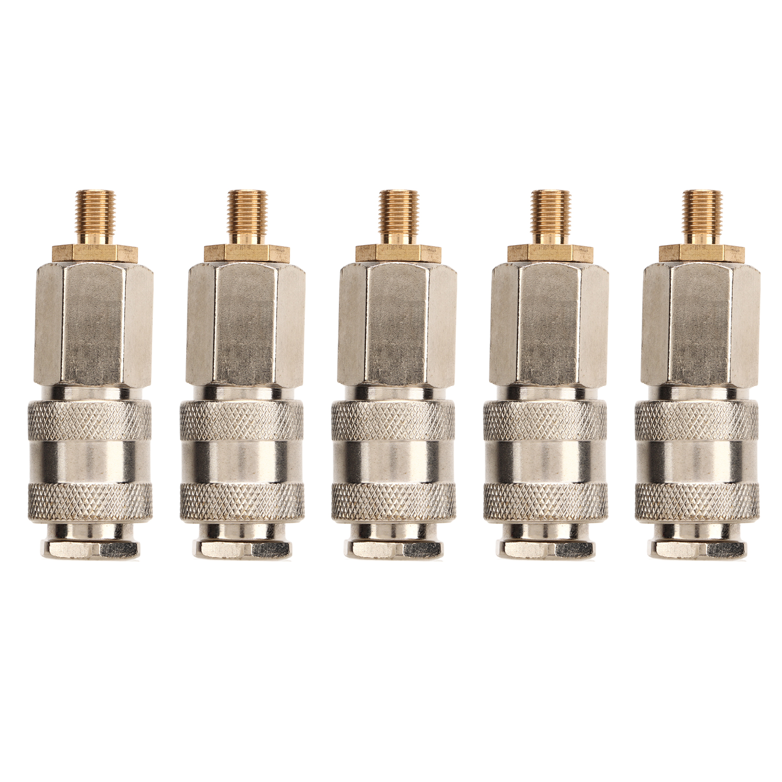 Toivize 3-in-1 Universal-luftkompressoradapter, Robuste Stahlarmatur, 5-teiliges Set Für Reifenfüller Und Ausblaspistole