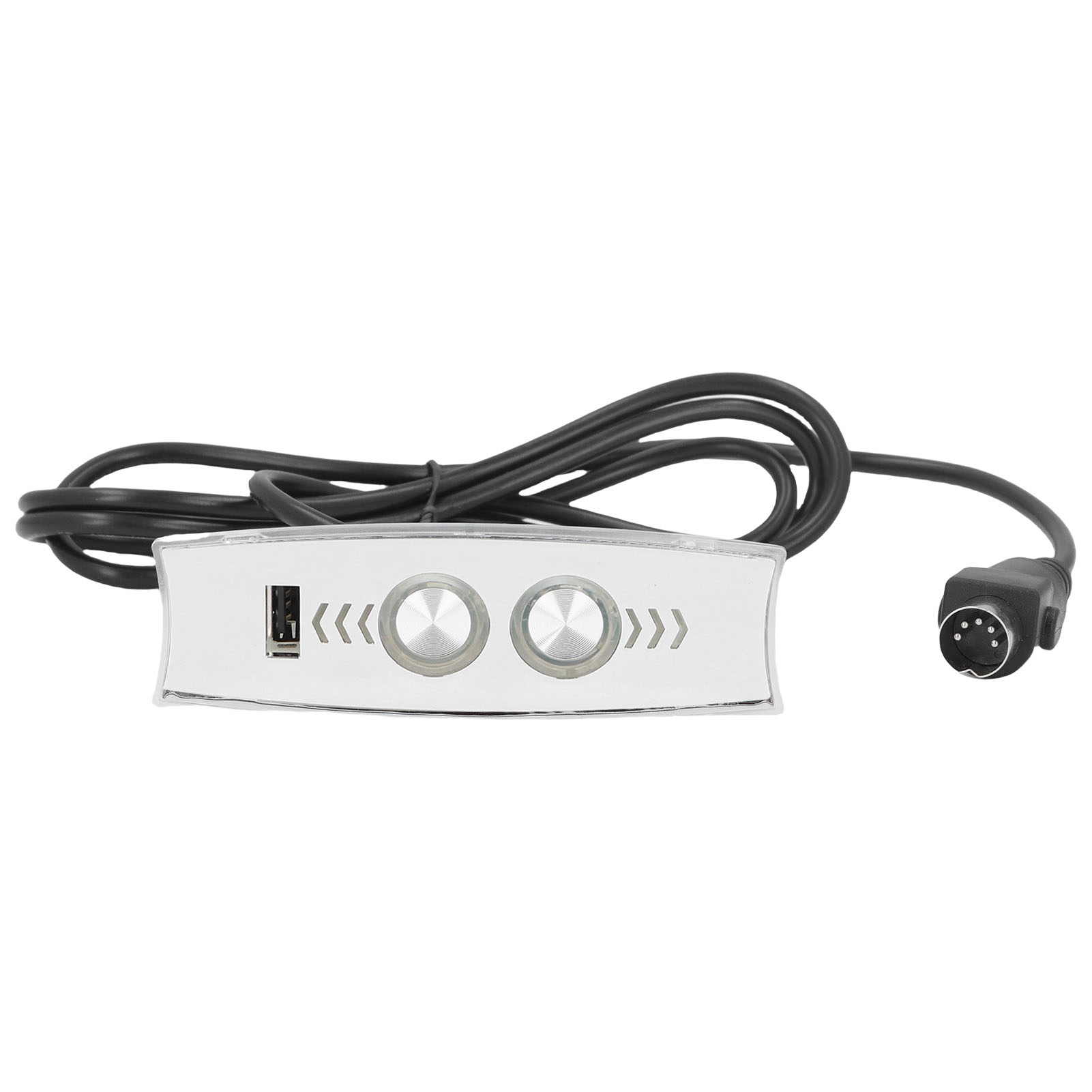 Silberne Fernbedienung Mit 5-poligem Stecker, Usb-anschluss Und Led-hintergrundbeleuchtung Für Elektrische Sofasessel Mit Aufstehhilfe.