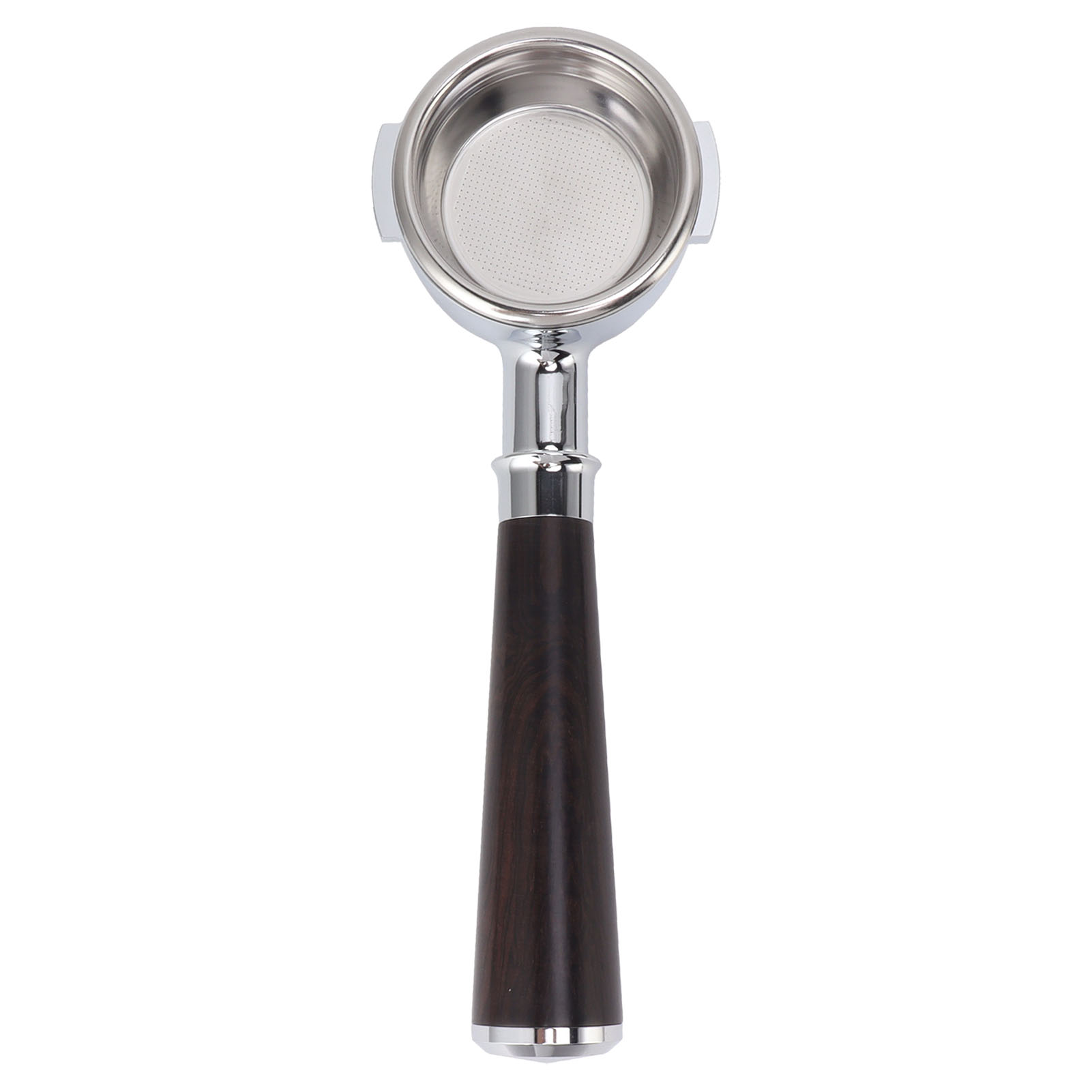 Toivize 58-mm-siebträger Ohne Boden Für E61-espressomaschinen, Griff Aus Aluminiumlegierung Und Violettem Mahagoniholz