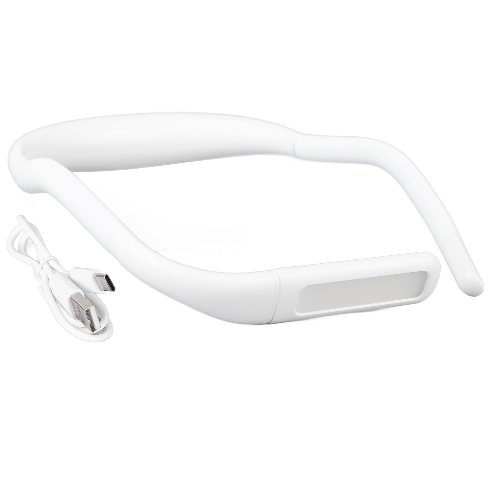 Toivize Gh-8 Freihändige, Tragbare Led-leseleuchte, Einstellbare Farbe Und Helligkeit, Weißer, Flexibler Hals