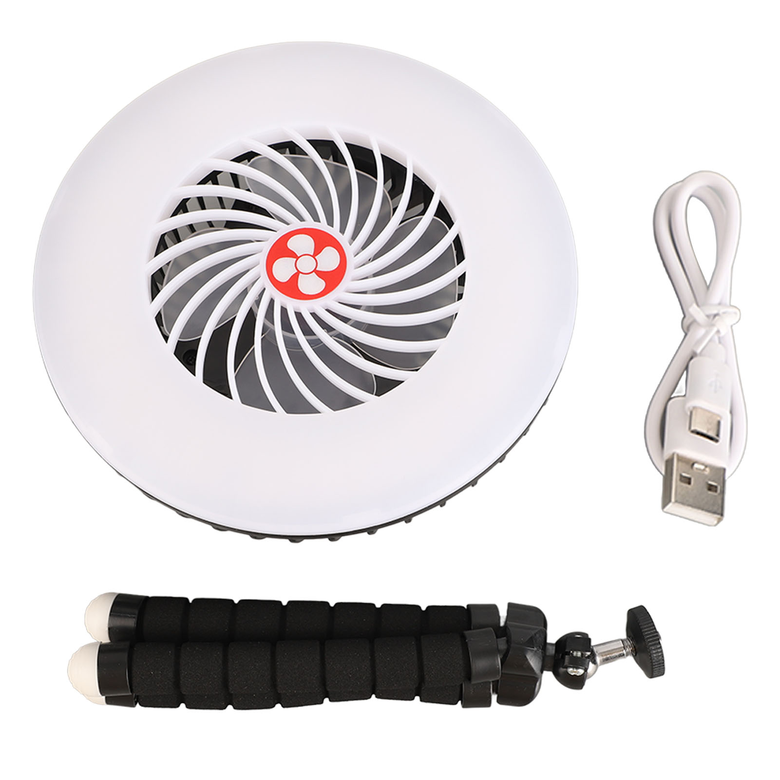 Solar-ventilatorlampe – Toivize – 1200-mah-modell – Leistungsstarke Led-beleuchtung Und 3-stufiger Ventilator Für Camping, Zelt Und Wandern – Robustes Abs-gehäuse – Usb-aufladbar