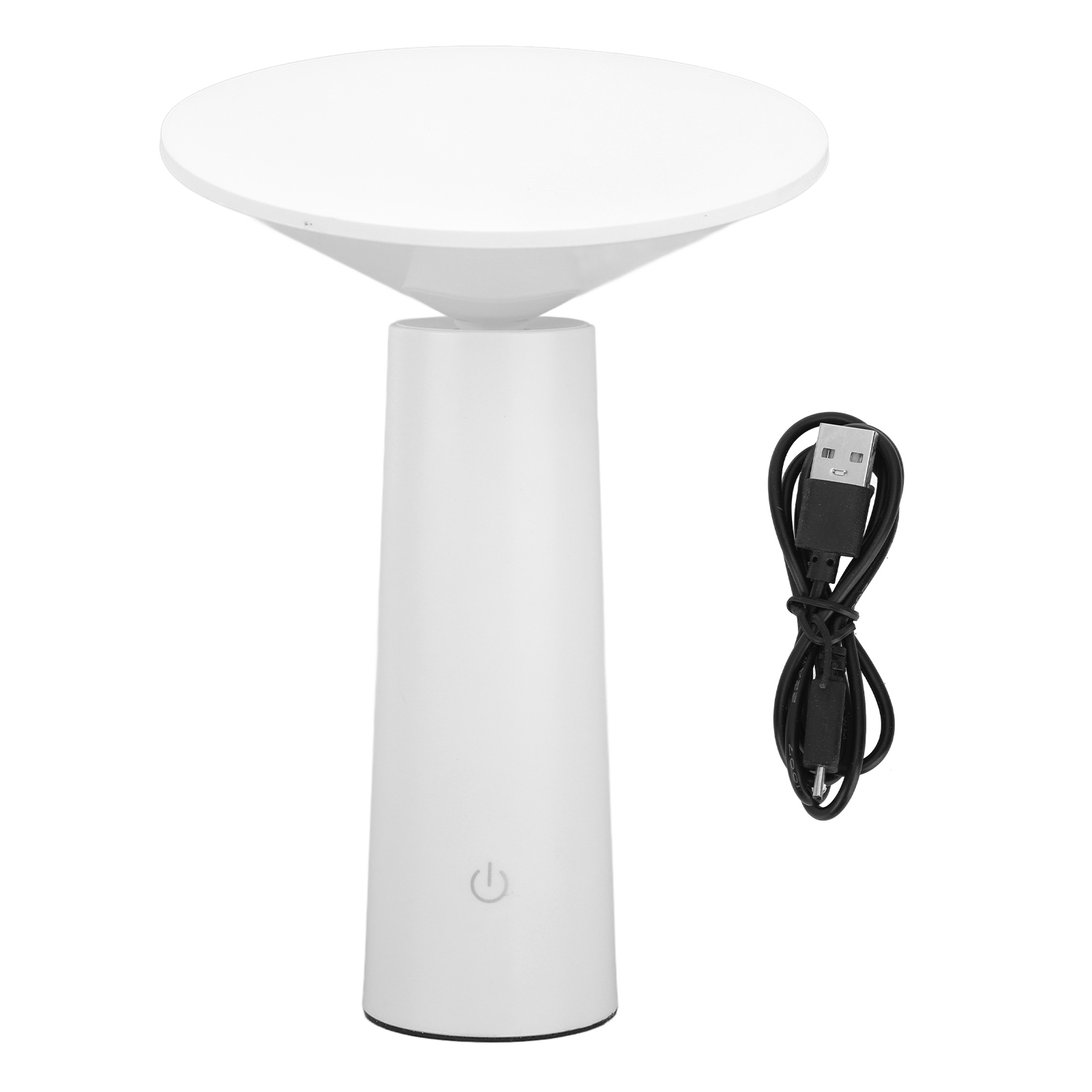 Wiederaufladbare Led-touch-schreibtischlampe, Weiß, 36 Leds, Dimmbar, Augenschonend, 14 X 19,5 Cm