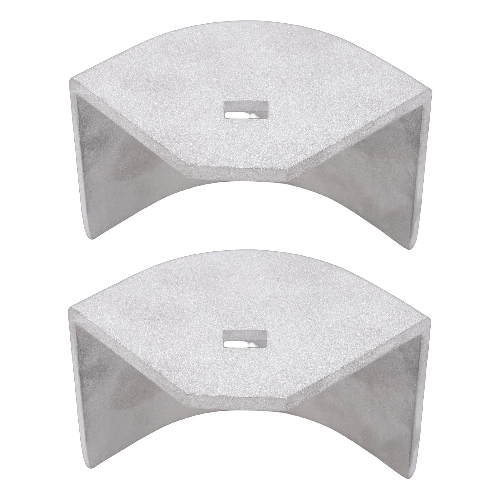Eckkappe Aus Aluminium Für 90°-rundpontons, Höhe 63–67 Mm, Diagonale 103–105 Mm, 2er-pack
