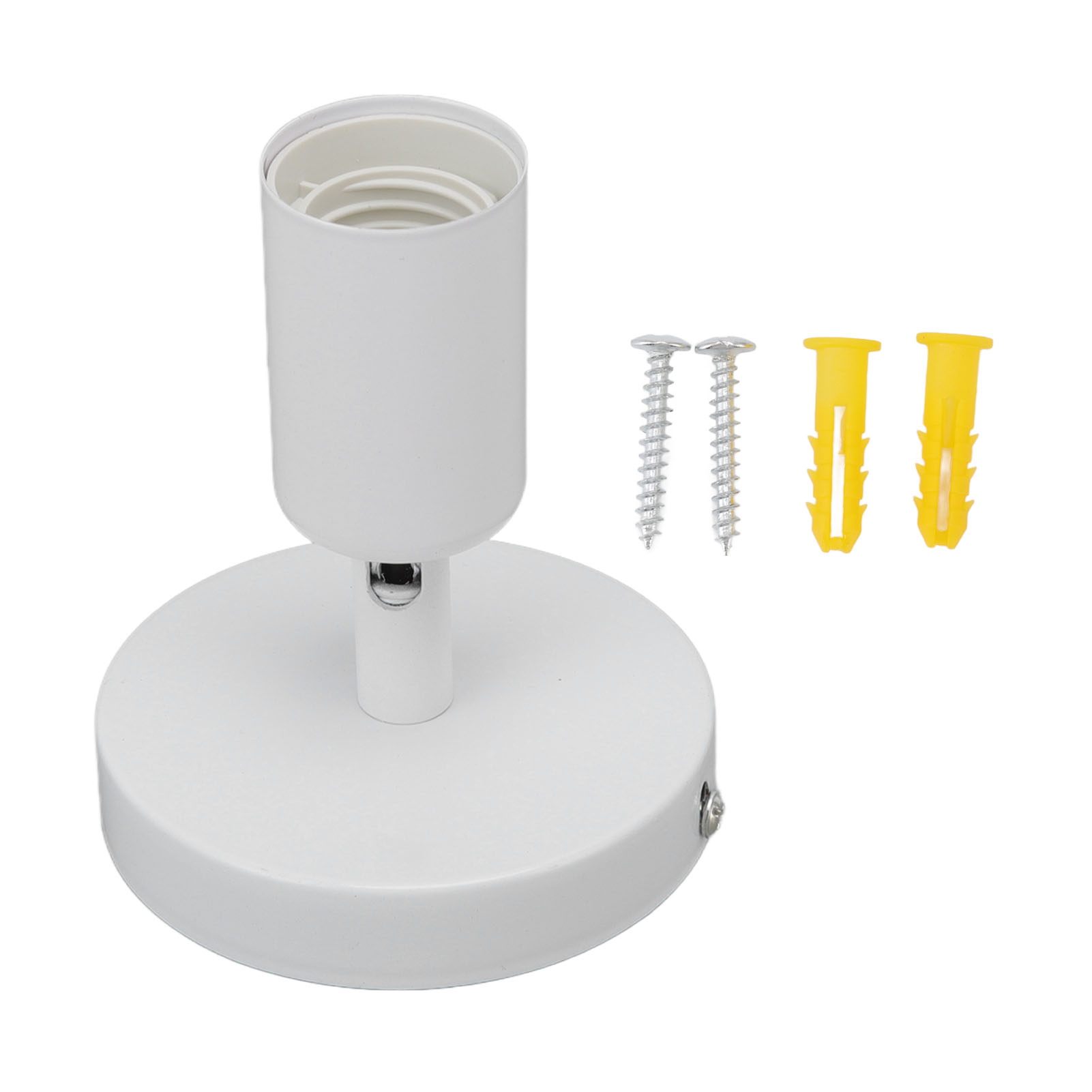 Toivize E27/e26 Wandleuchte, 12 Cm, Weiß, Modernes Design Aus Gusseisen Und Abs, 180° Verstellbar, Für Schlafzimmer, Wohnzimmer, Badezimmer