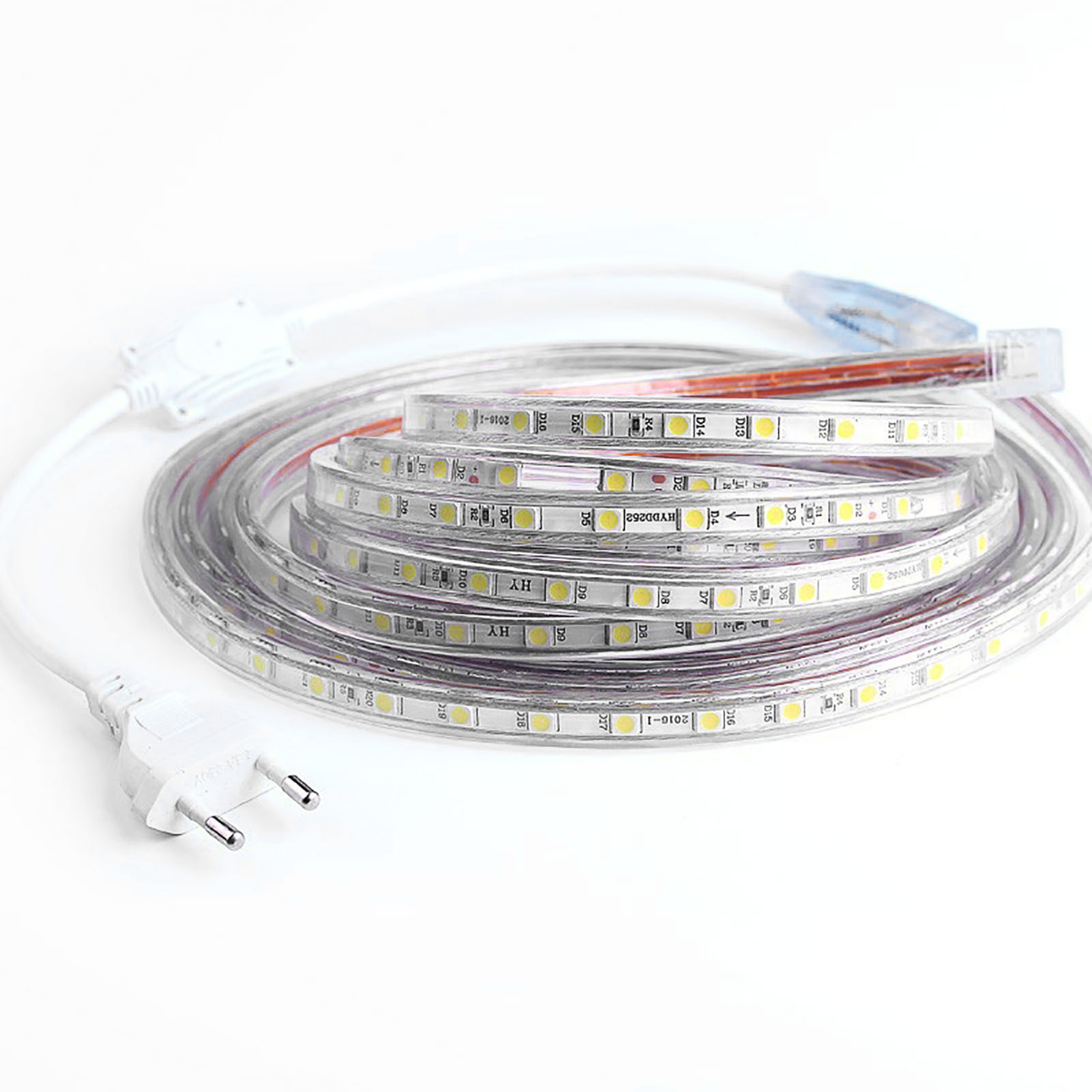 Toivize 5 M Led-streifen, 220 V, Wasserdicht (ip65), Kürzbar, 300 Leds, Warmweiß/neutralweiß, Flexibel