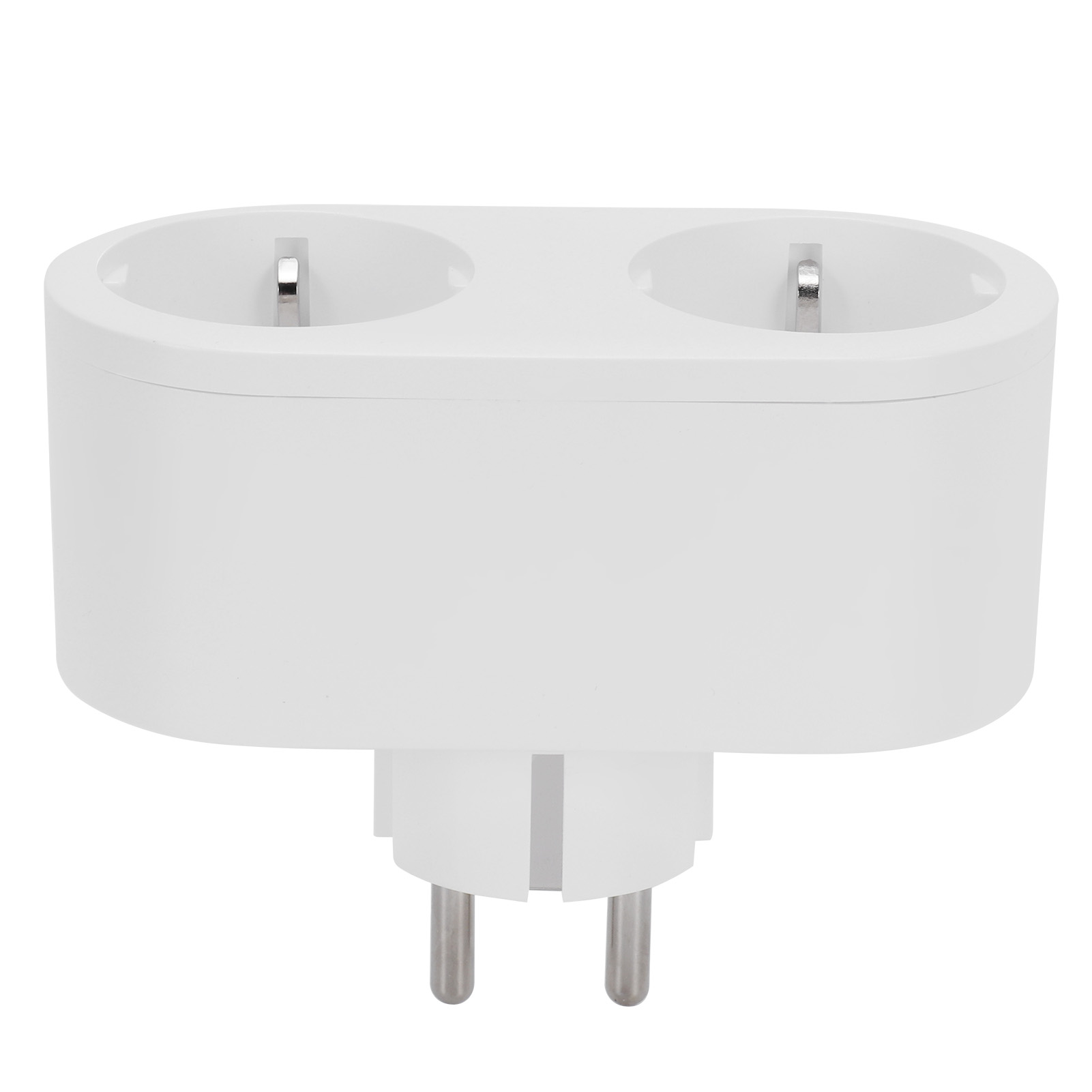 Wlan-smart-steckdose 16a Ws017-eu Doppelsteckdose Mit Sprachsteuerung, Timer, Energiemonitoring, Feuerhemmendem Abs, Eu