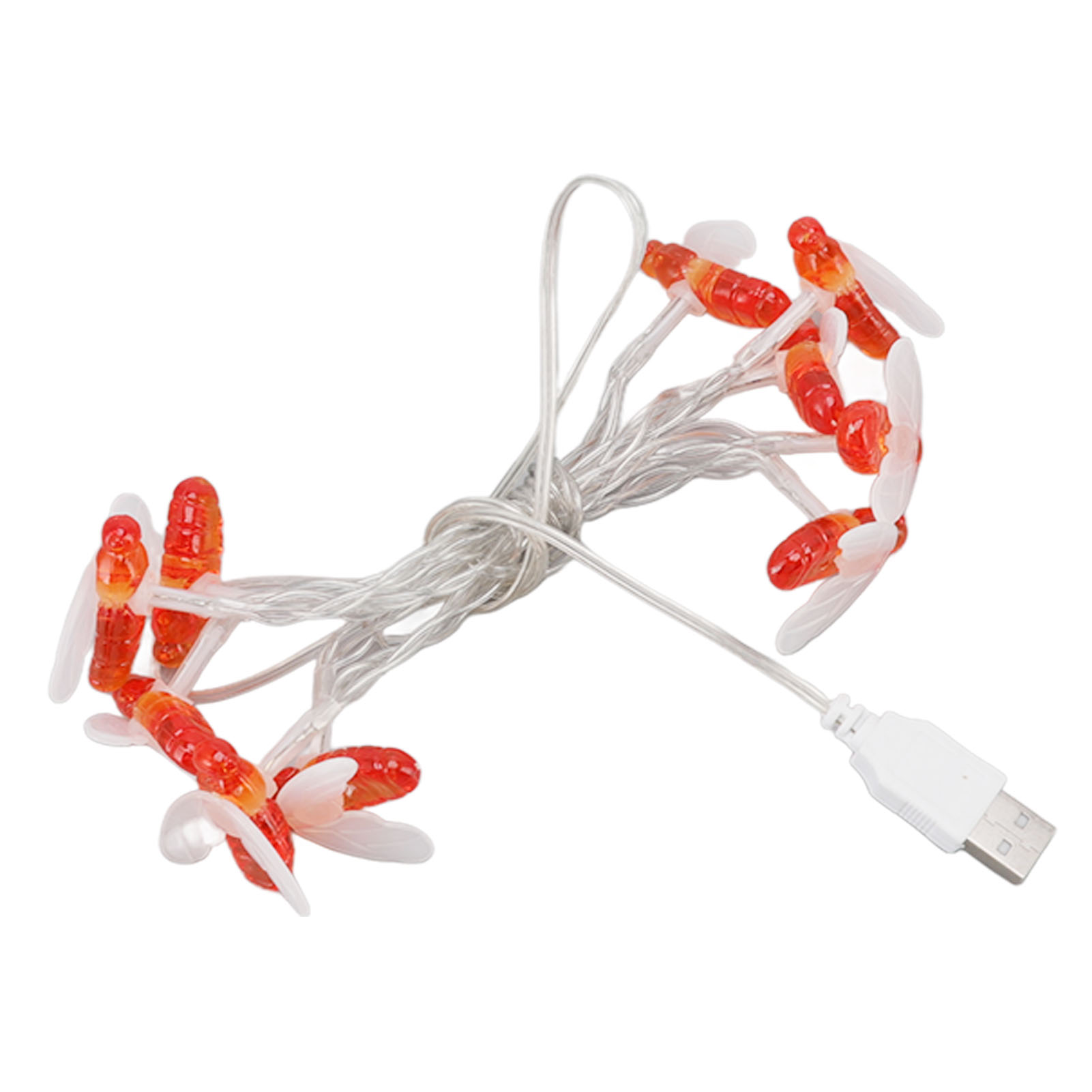 Led-bienen-lichterkette – 10 Wasserdichte Usb-lichter, 1 M, Warmweißes Abs-material, Außendekoration Für Garten, Terrasse, Weihnachten, Partys, Niedliches Design