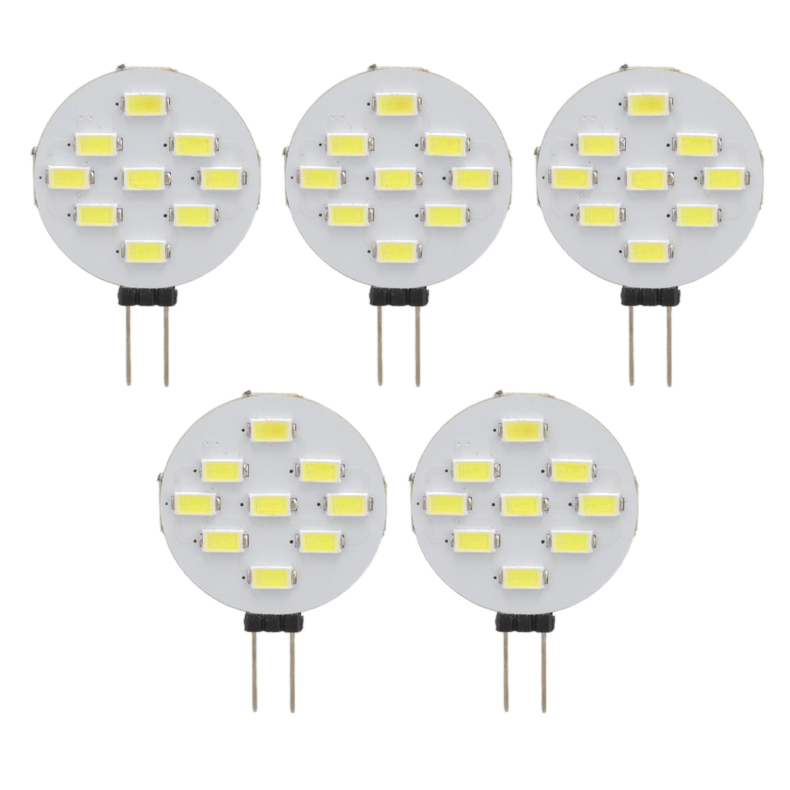 G4 12v Led-lampe, 5er-pack, 1,5 W, Kaltweiß 6000 K, 9 Smd 5730, 180° Abstrahlwinkel, Ø 30 Mm, Für Wohnmobile Und Boote, Halogenersatz