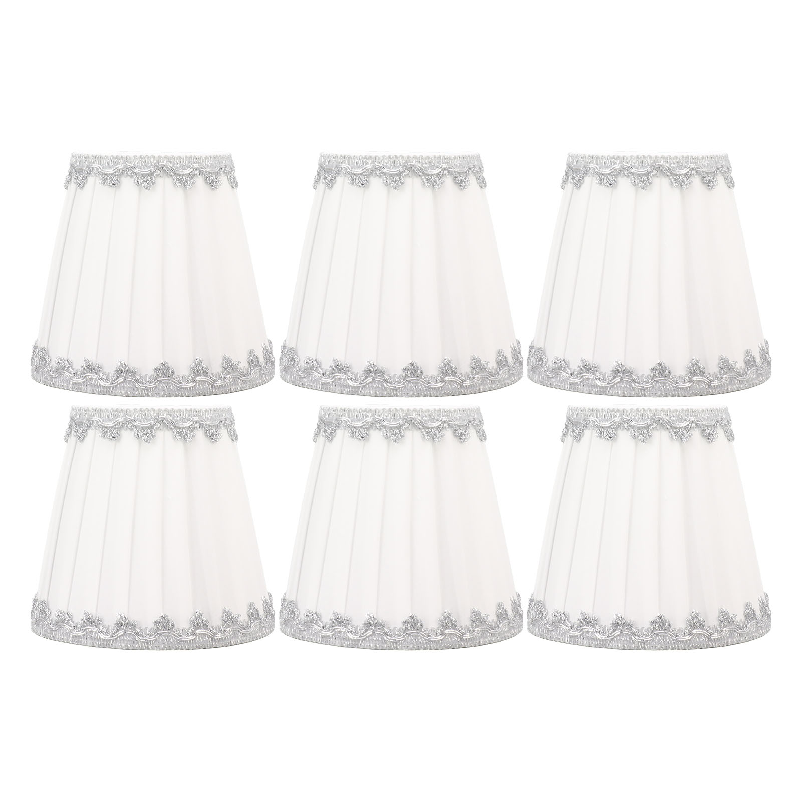 Set Mit 6 Modernen, Minimalistischen Stofflampenschirmen (e14, Ø 9–14 Cm, H 13 Cm) Für Pendelleuchten, Wandlampen, Tischlampen Und Warme Innenbeleuchtung