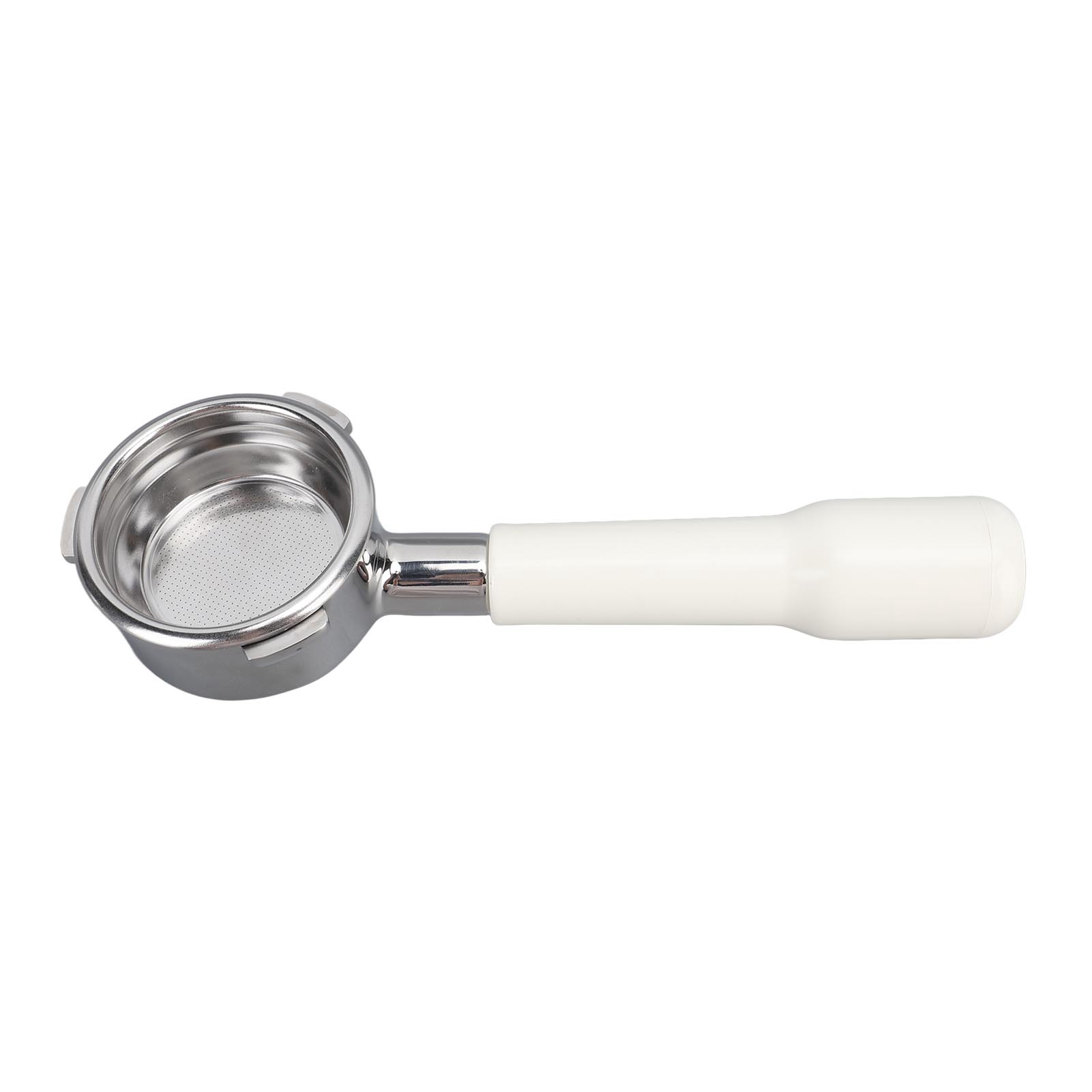 Bodenloser Filterhalter Für Die Barsetto C2 Kaffeemaschine, 58 Mm, Edelstahl Und Weißer Kunststoff, Präzise Extraktion