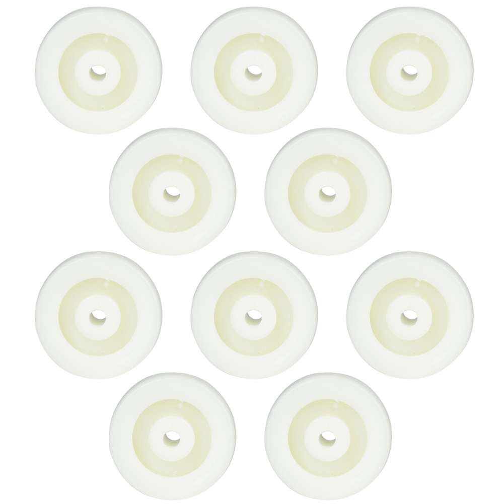 Set Mit 10 Festen, Weißen Nylonrollen (50 Mm) – Leise Und Langlebig, Tragkraft 20 Kg, Für Wagen Und Möbel