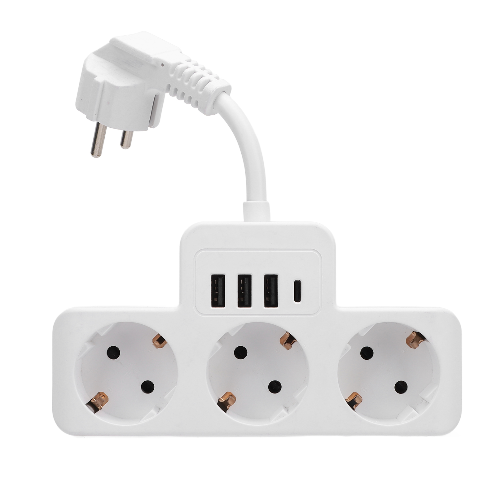 Ultradünne 8-mm-steckdosenleiste Mit 3 Ac-steckdosen, 3 Usb-anschlüssen Und 1 Usb-c-anschluss. Mit Überspannungsschutz, Kompaktem Design Und Einer Starken Ausgangsleistung Von 3680 W.