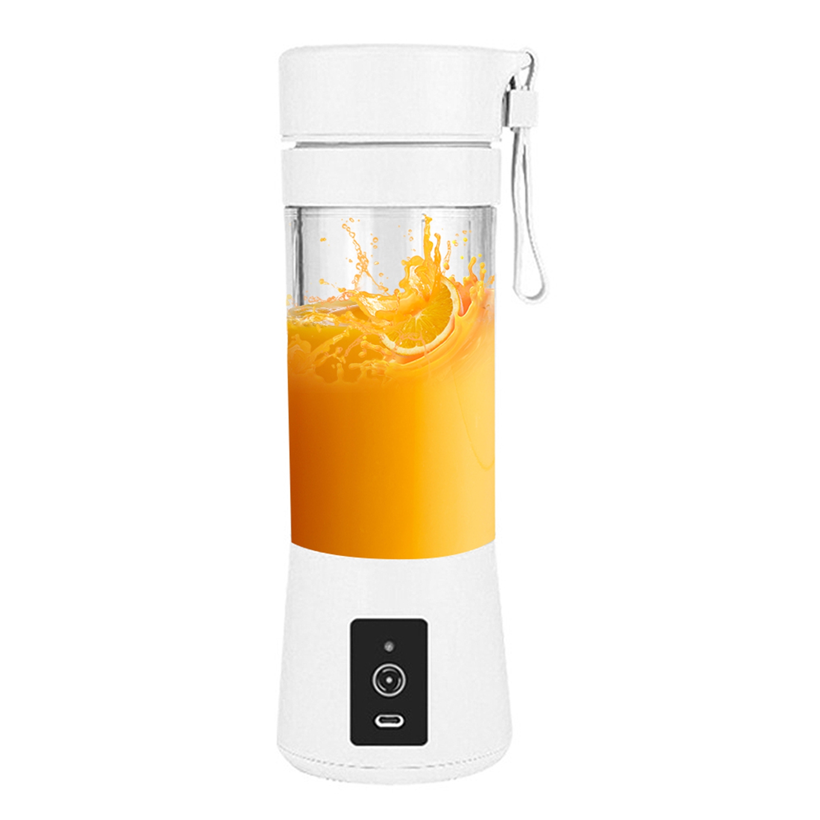 Wiederaufladbarer Tragbarer Standmixer Mit 2000 Mah, 380 Ml Fassungsvermögen, 6 Bpa-freie Edelstahlklingen Für Säfte Und Milchshakes – Weiß