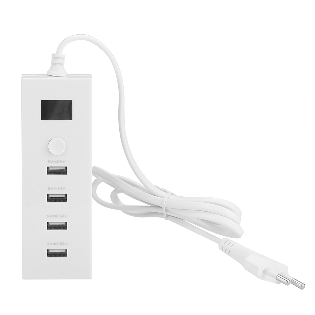Toivize 4-port Weiße Kompakt-usb-steckdosenleiste Mit 2,4a Smart-ladegerät Und Integriertem Schutz Für Smartphones Und Tablets
