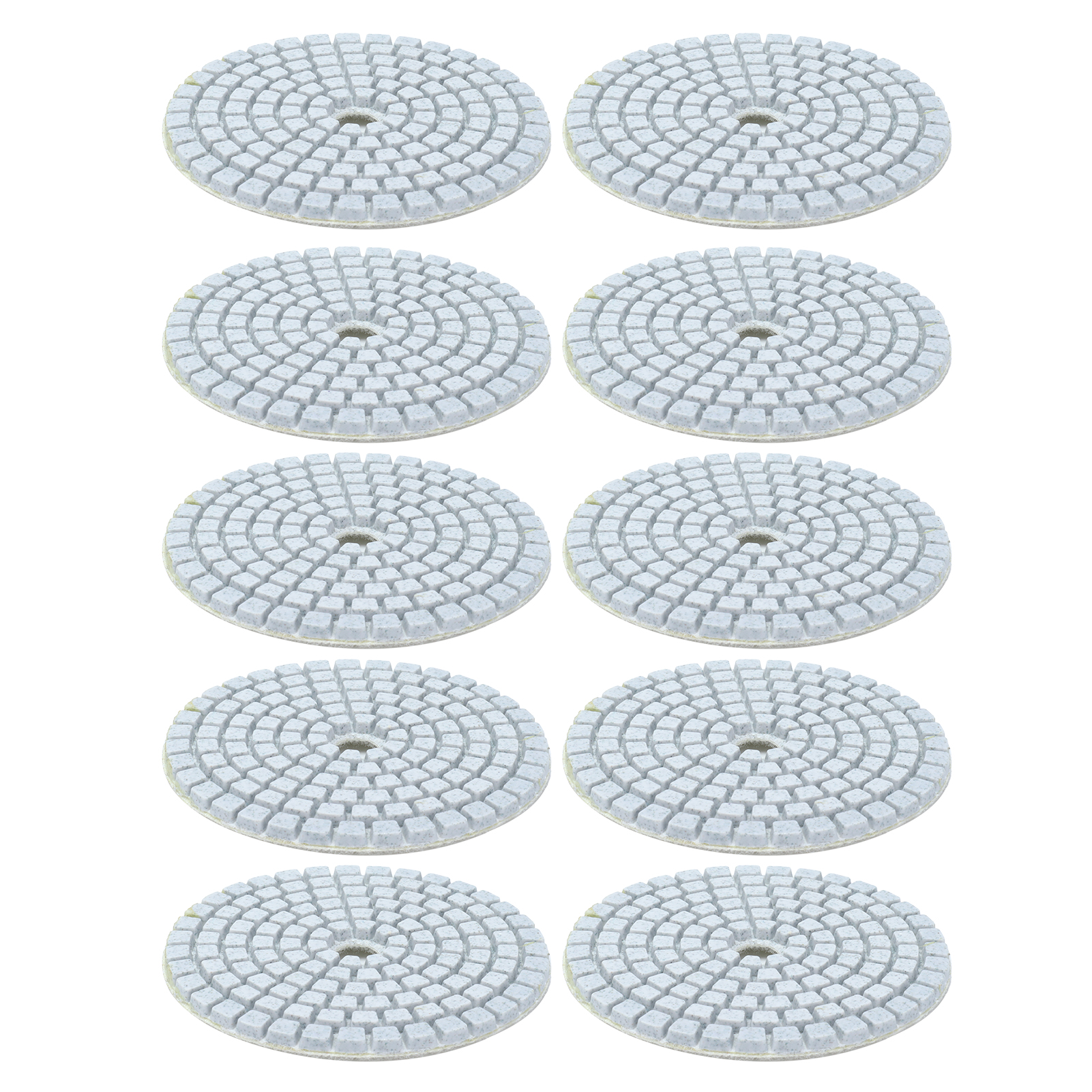 Set Mit 10 Nass-diamantpolierscheiben, 80 Mm, Körnung 100, Für Marmor Und Granit