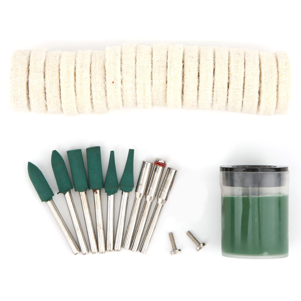 Set Mit 30 Polierscheiben Aus Wollfilz – Zubehör Für Rotationswerkzeuge, Schleifen Und Hochglanzpolieren Von Metallen Und Glas