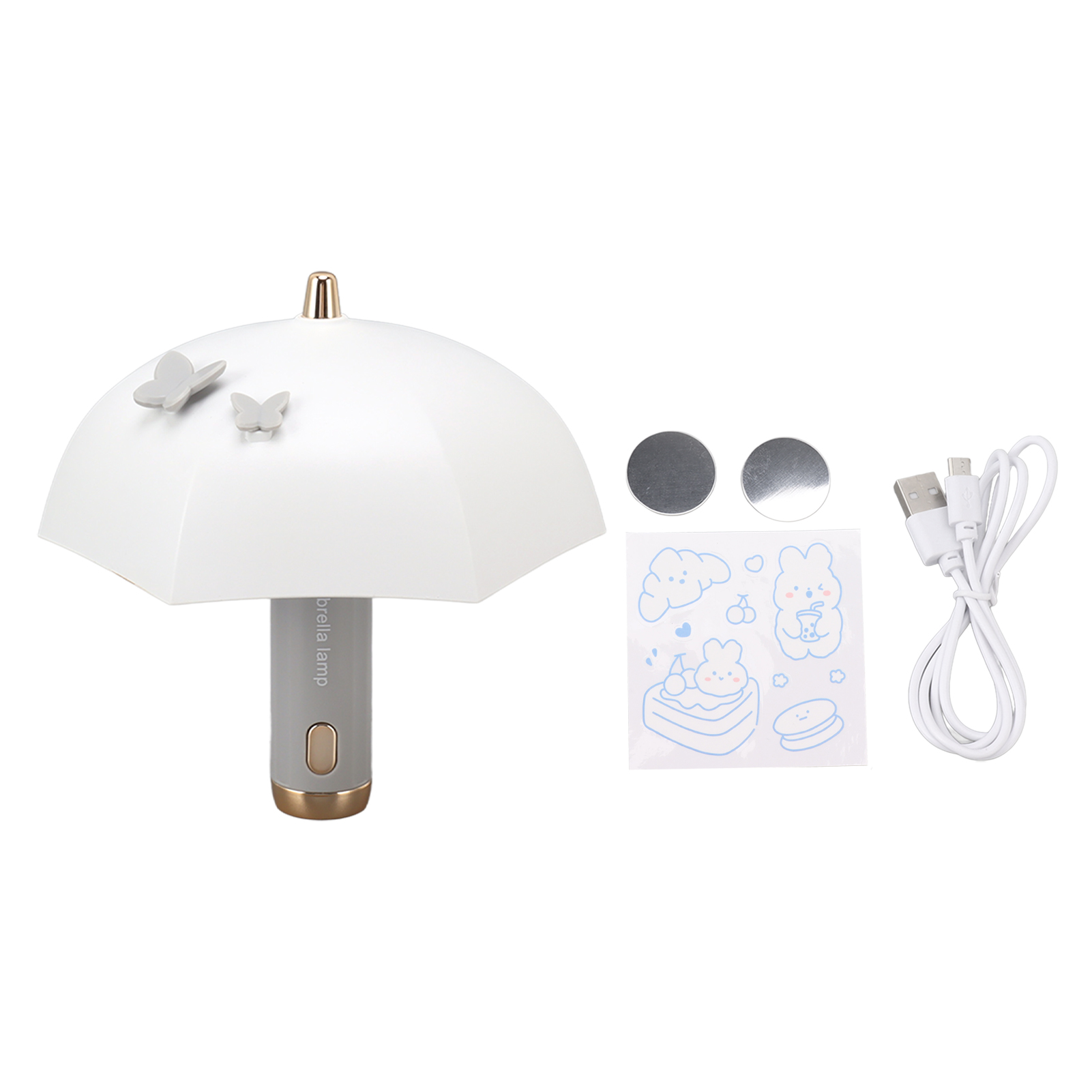 Toivize Gl306 Led-nachttischlampe, Usb-aufladbar, Schirmdesign, 3 Beleuchtungsmodi, Weißes Abs, Kompakt