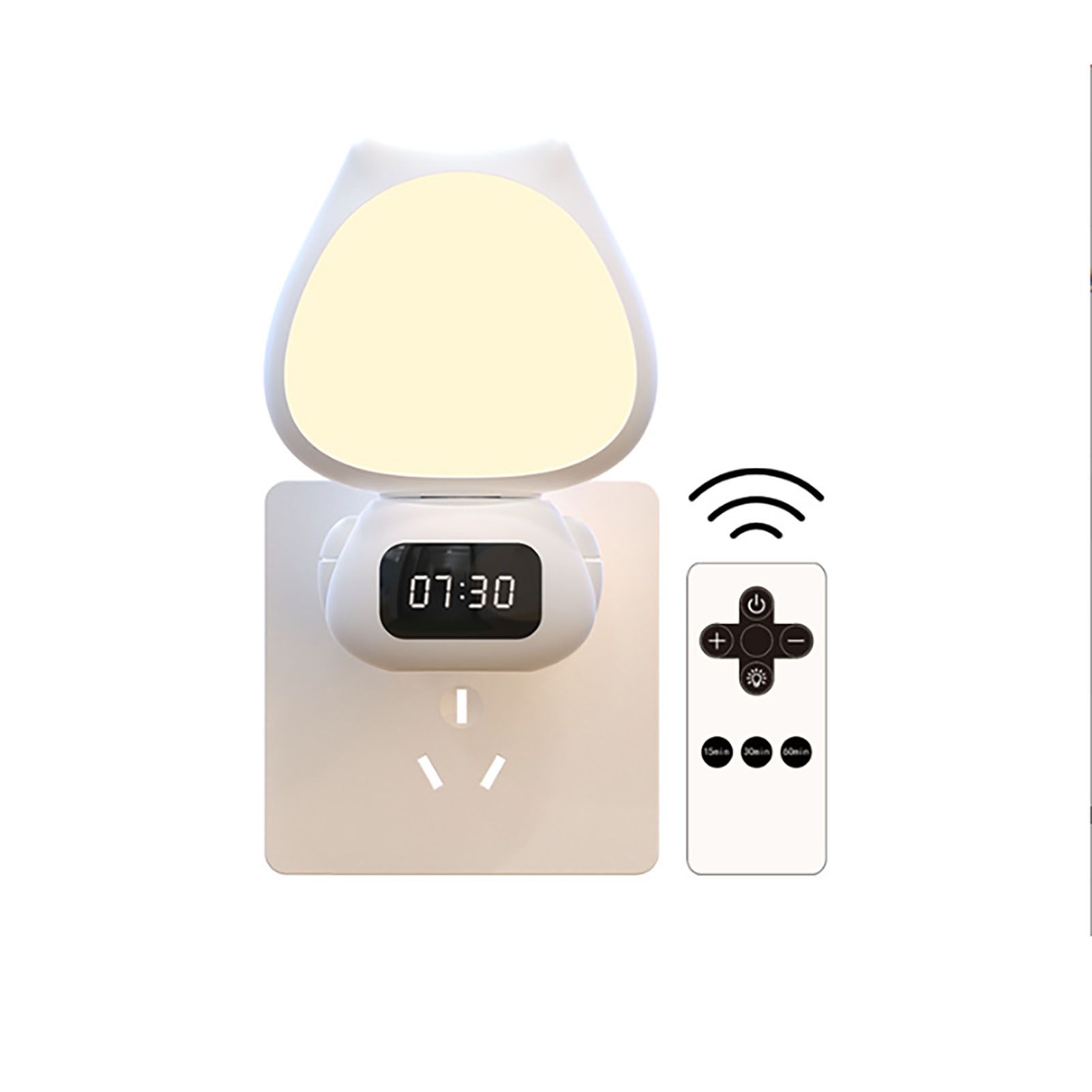 Led-wand-nachtlicht Im Katzen-design Mit Fernbedienung, Wiederaufladbar, 360° Sanftes Licht