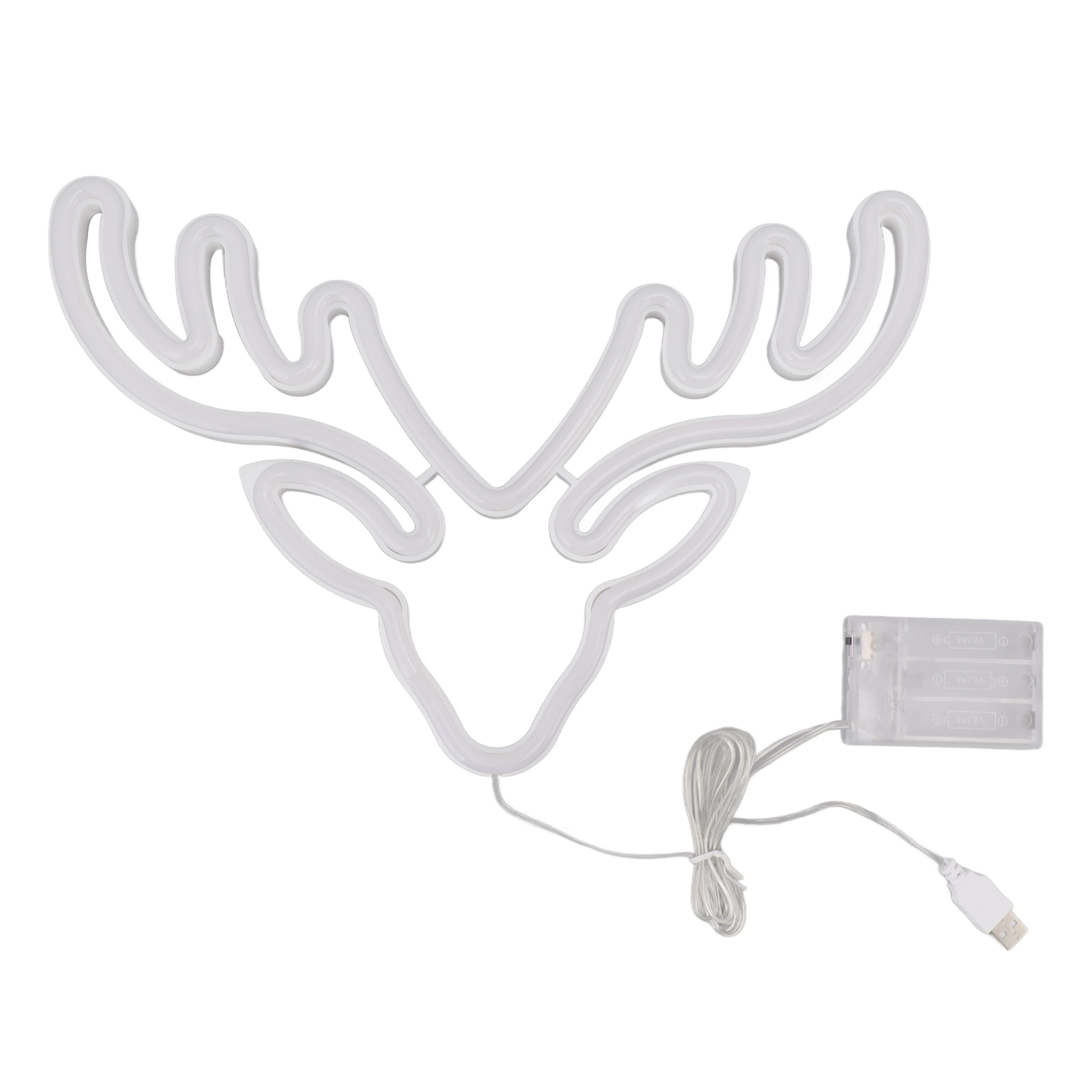 Led-neon-hirschschild 25x35cm Pvc/abs Warmlicht Usb-/batteriebetrieben Elegante Wanddekoration Für Wohnzimmer, Schlafzimmer Und Partys