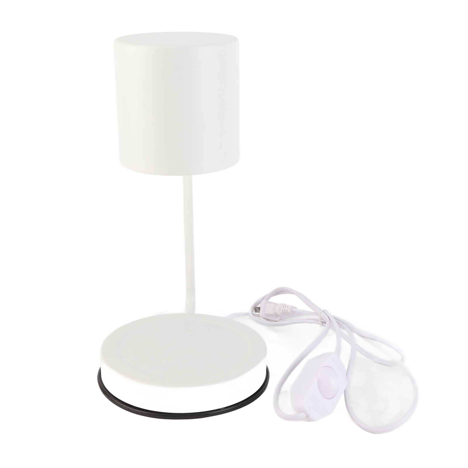 Elektronische Wachswärmerlampe Aus Weißblech Mit Stufenlosem Dimmer, Elegantes, Flammenloses Design Für Ein Duftendes Ambiente