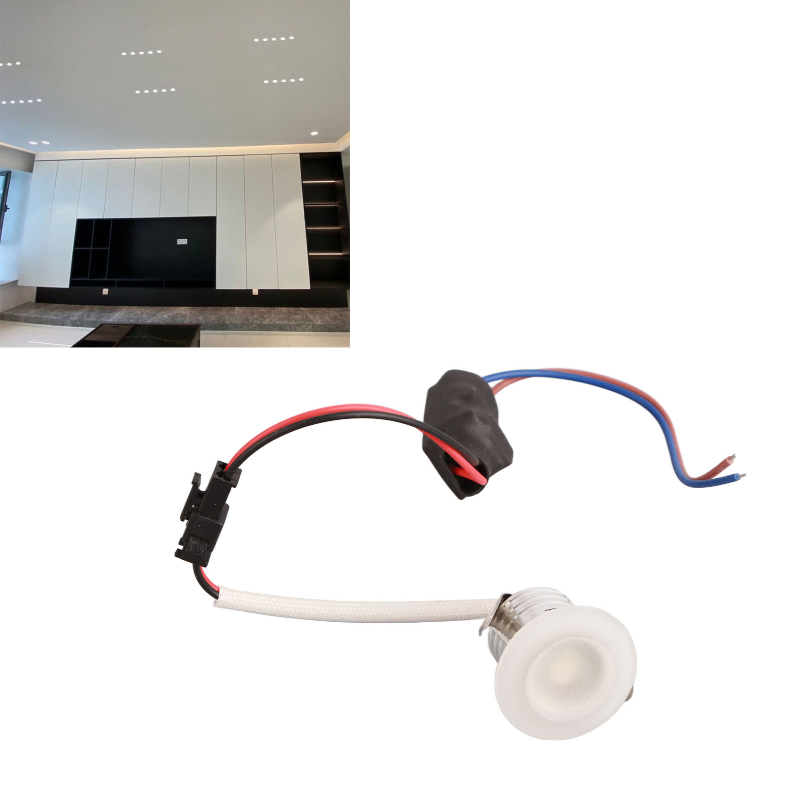 Mini-rund-led-einbaustrahler, 3000 K Warmweiß, Aluminium/acryl, Ø 31 Mm, 25 Mm Öffnung, Für Innendecken, Dezentes Design