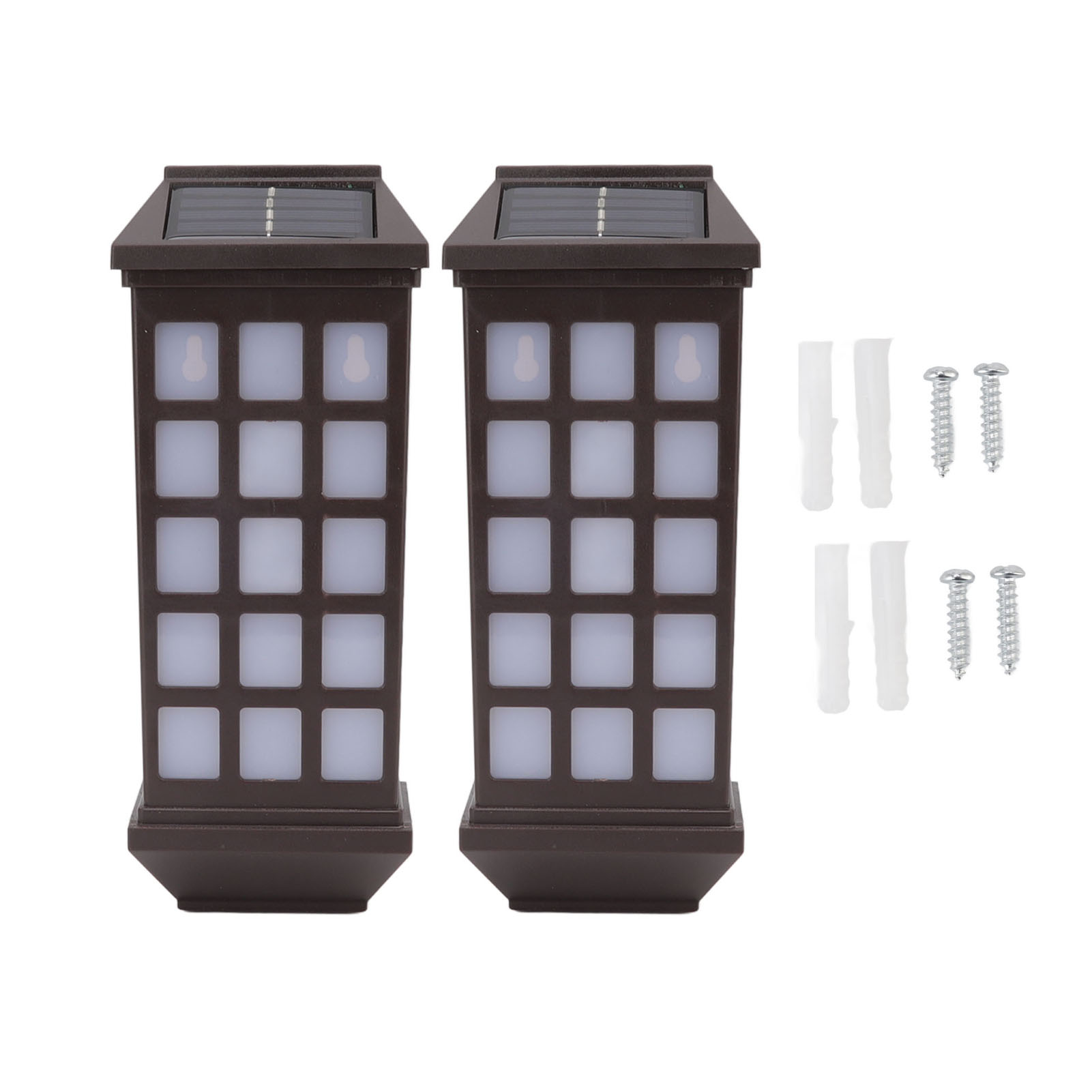 Toivize Solar-wandleuchte, 2er-set Smarte Weiße Leds, Wasserdichtes Abs, Für Garten Und Terrasse