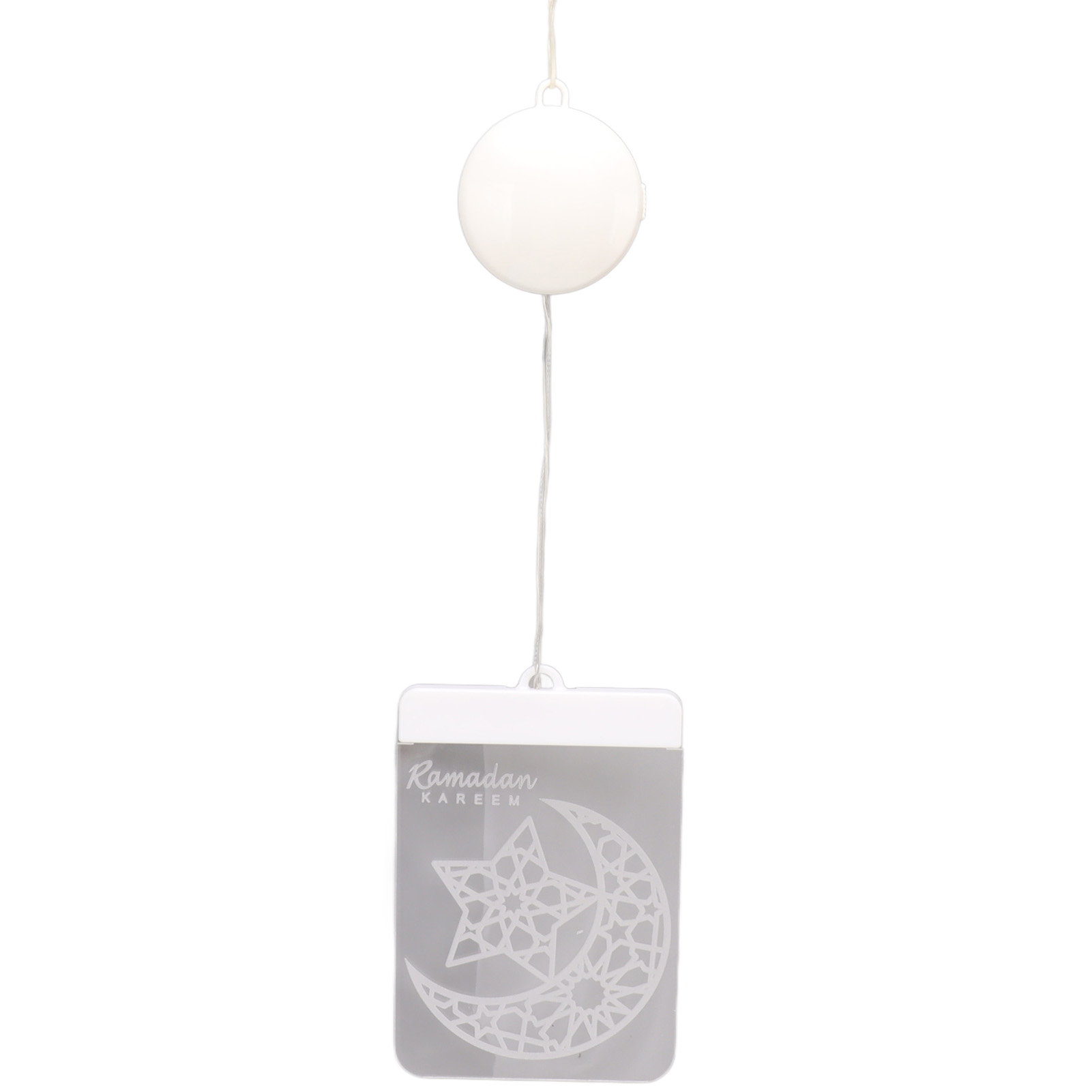 Toivize 3d Ramadan-fensterlampe – Mond- Und Sternenmotiv – Acryl – Warmes Licht – 16 X 11,5 Cm – Batteriebetrieben