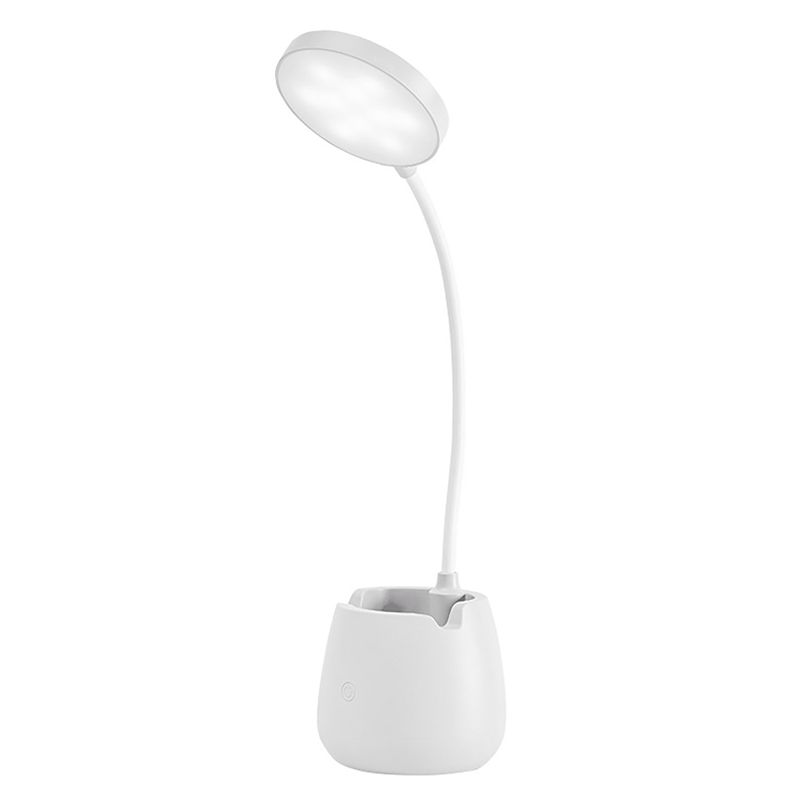 Wiederaufladbare Led-schreibtischlampe Mit Flexiblem Arm Und Augenschutz, 3600-mah-akku, Weiß