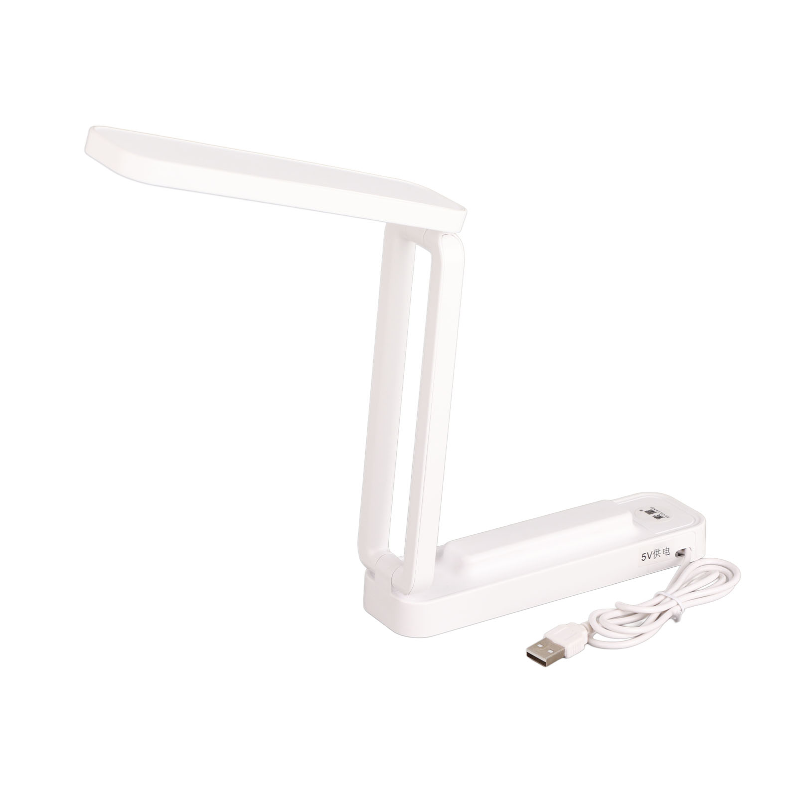 Faltbare Schreibtischlampe – Modell 947 – Weiß, Leichtes Abs, 250 G, Mit Wandhaken, Weiches, Blendfreies Licht